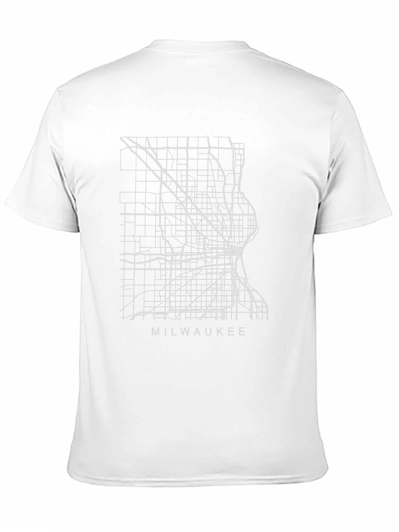 Milwaukee Map Graphic T-Shirt - City Streets Design