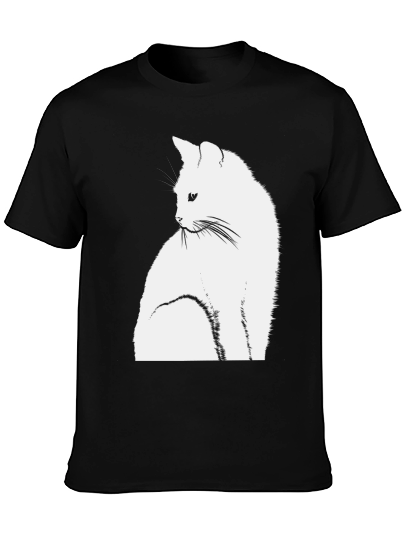 Cool Cat Graphic Tee - Stylish Black T-Shirt