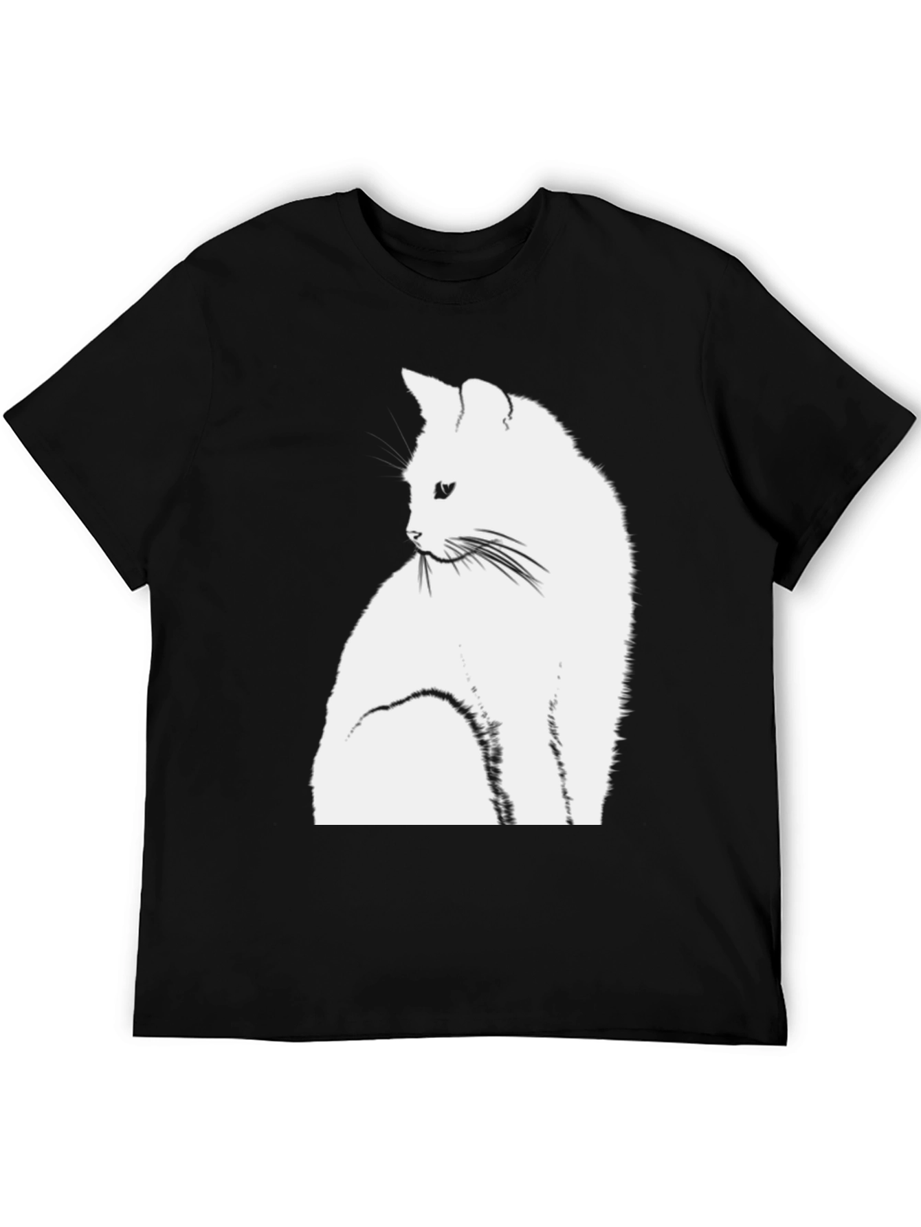 Cool Cat Graphic Tee - Stylish Black T-Shirt