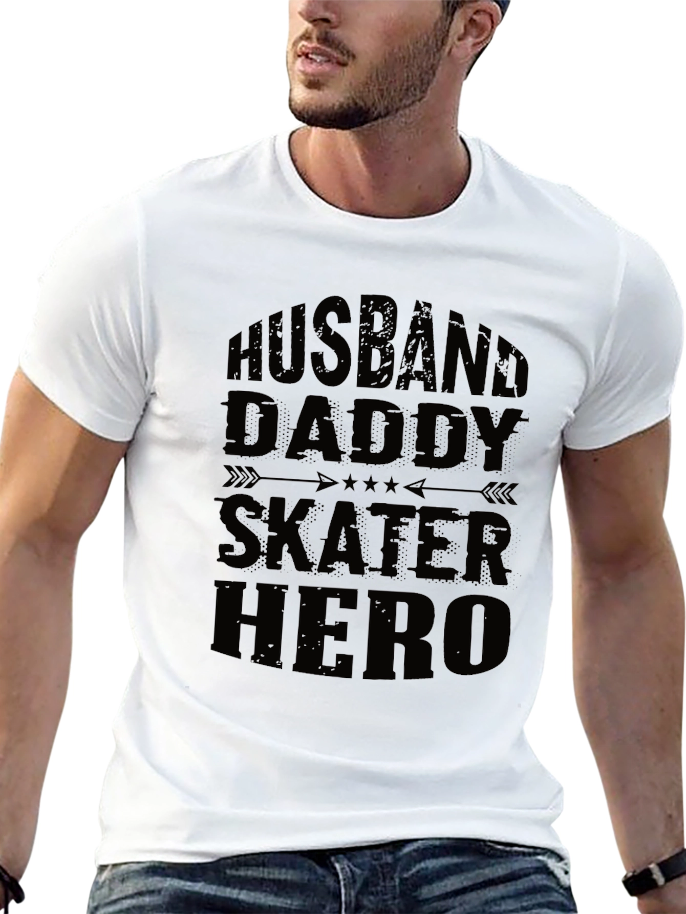 Husband Daddy Skater Hero T-Shirt