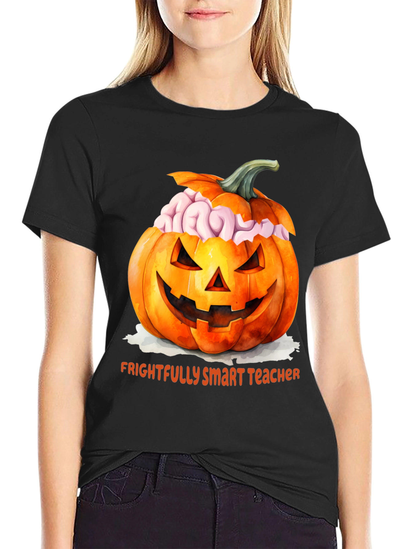 Frightfully Smart Teacher Halloween T-Shirt
