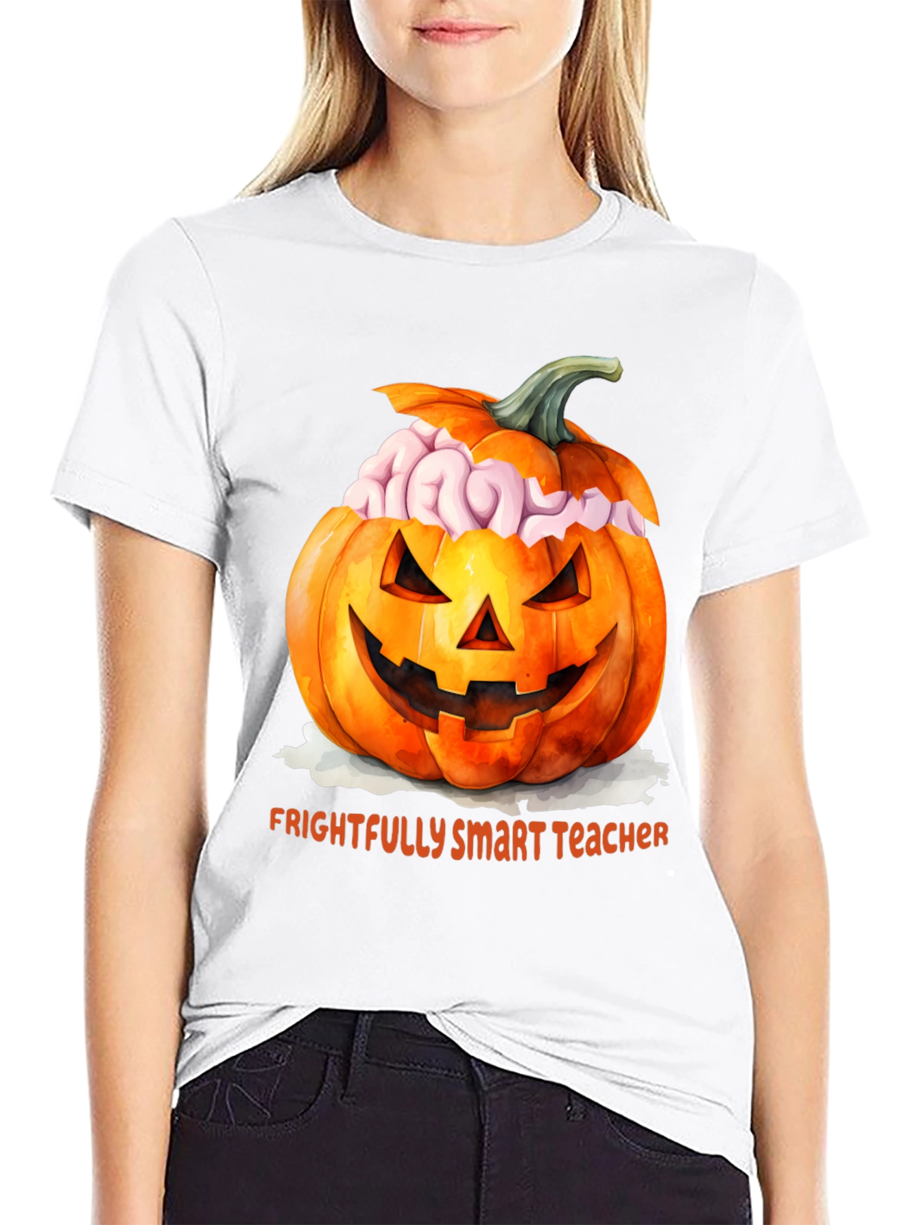 Frightfully Smart Teacher Halloween T-Shirt