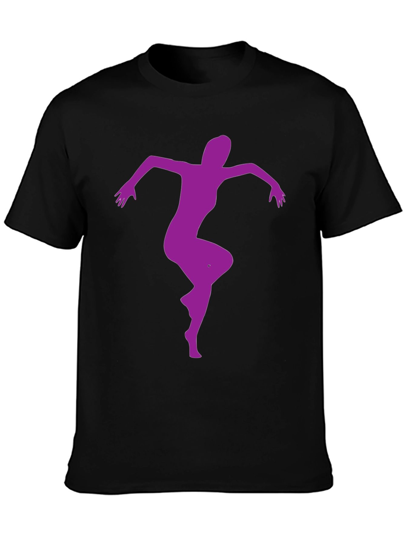 Dancing Woman Graphic Tee - Black