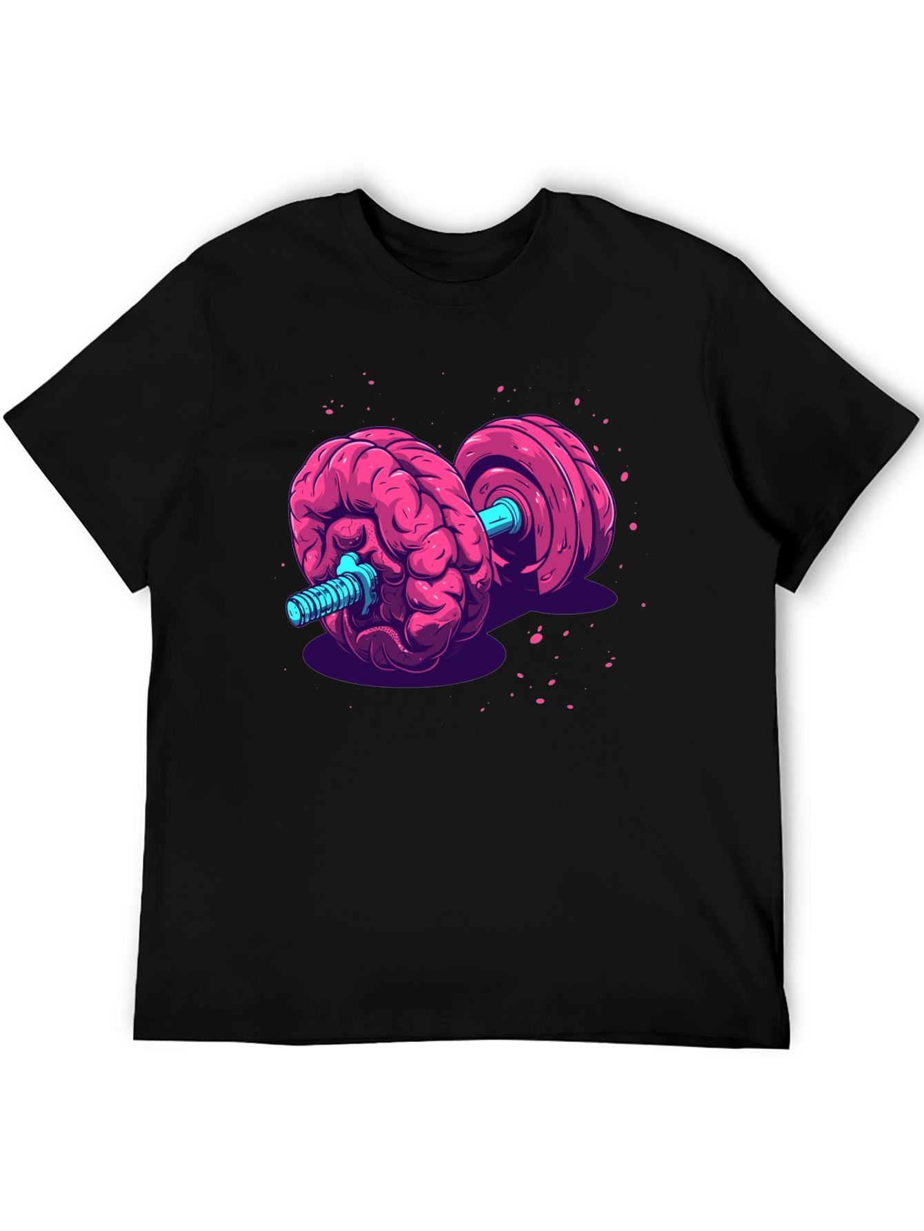 Brain Dumbbell Graphic Tee - Mental Strength