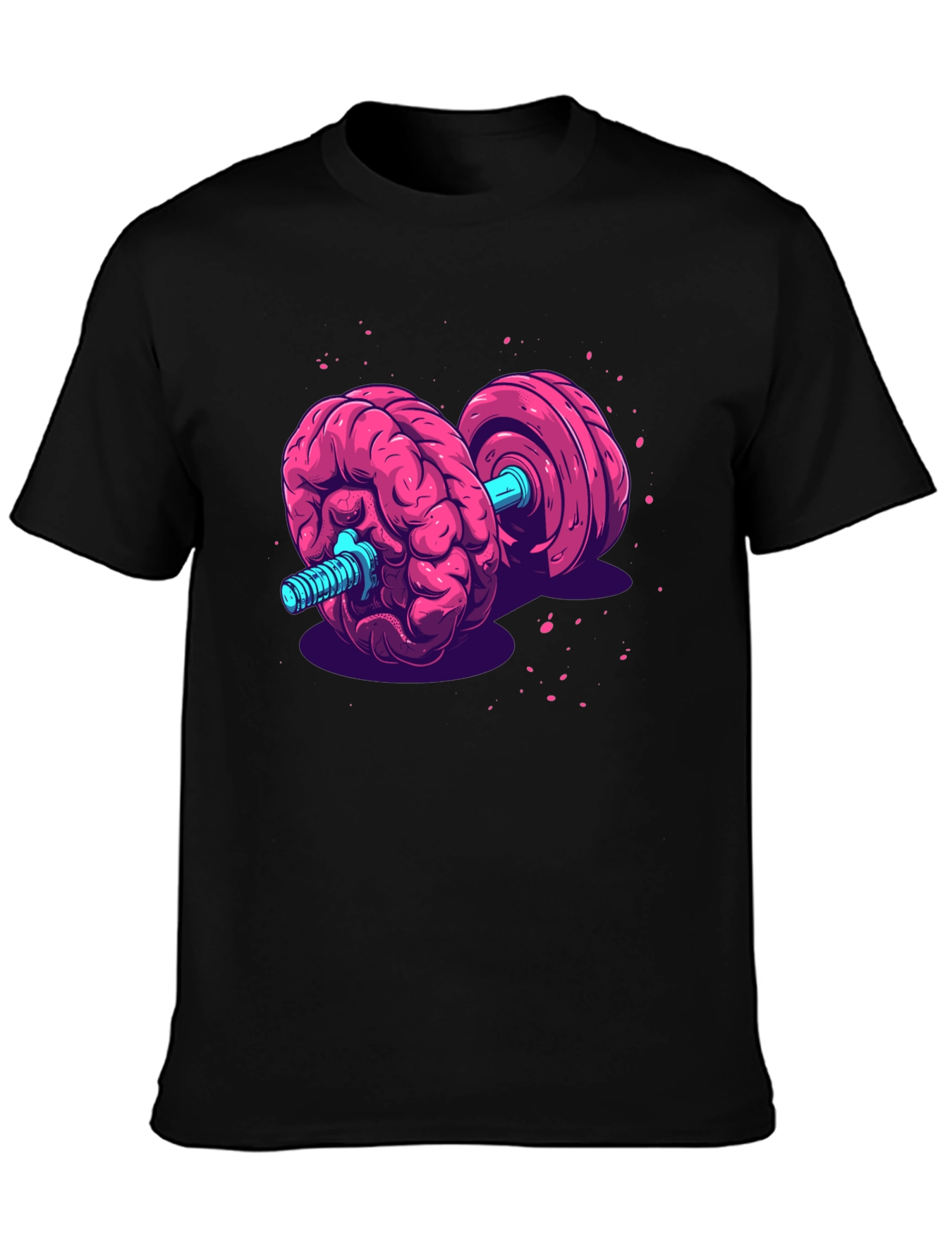 Brain Dumbbell Graphic Tee - Mental Strength