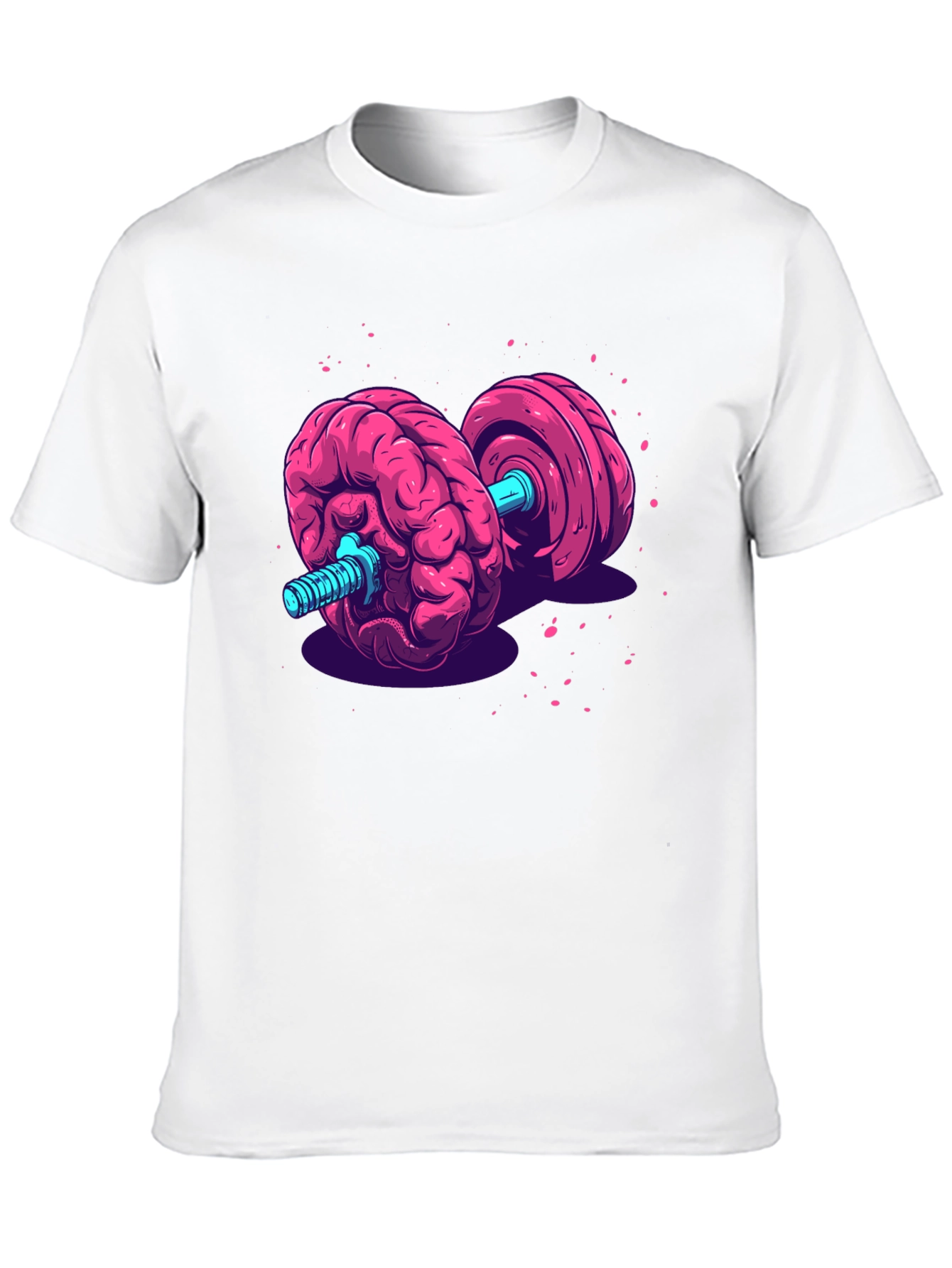 Brain Dumbbell Graphic Tee - Mental Strength