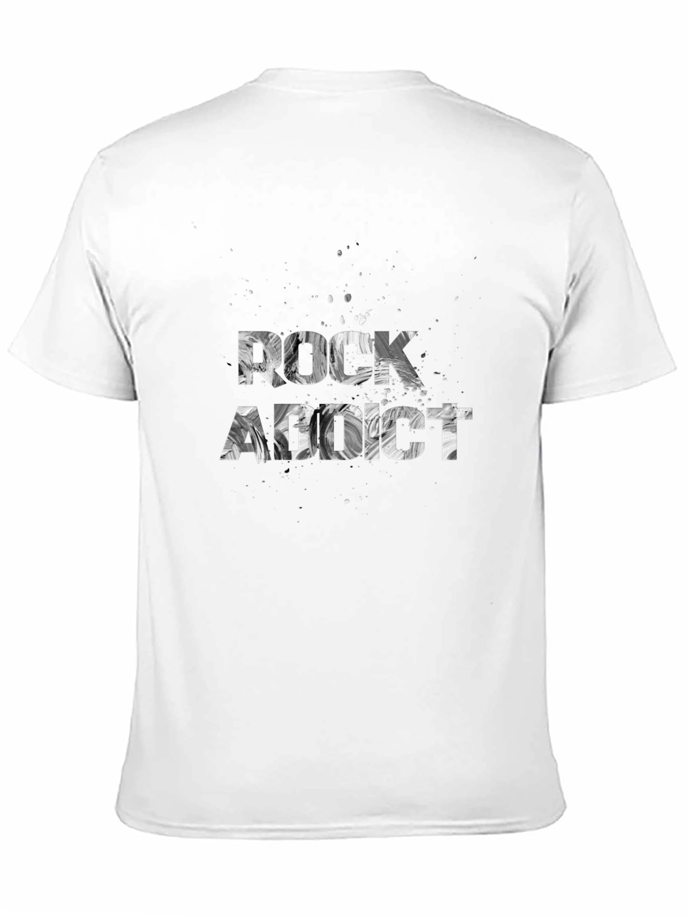 Rock Addict Graphic Print Black T-Shirt