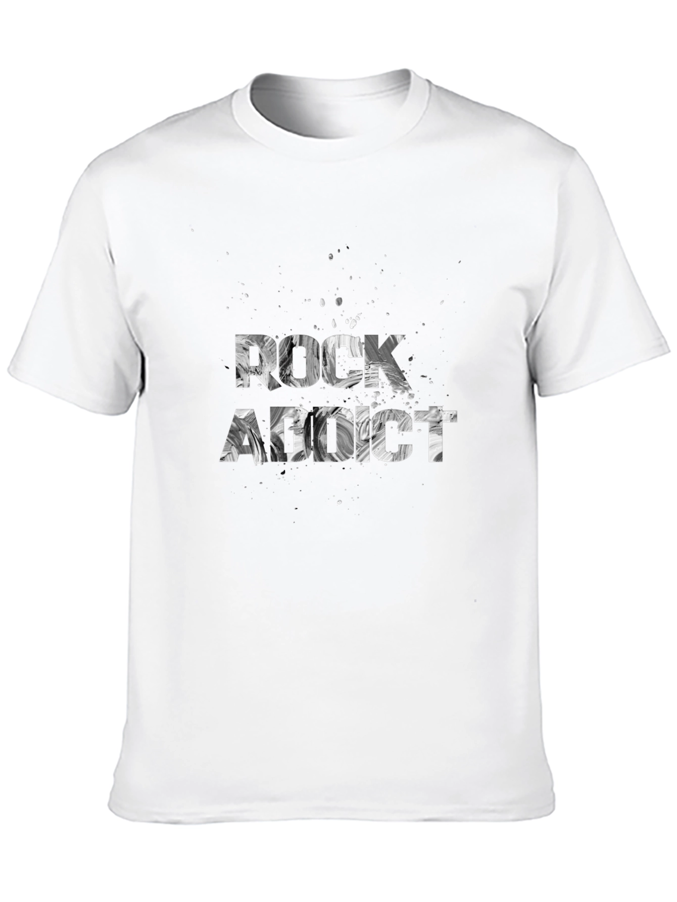 Rock Addict Graphic Print Black T-Shirt