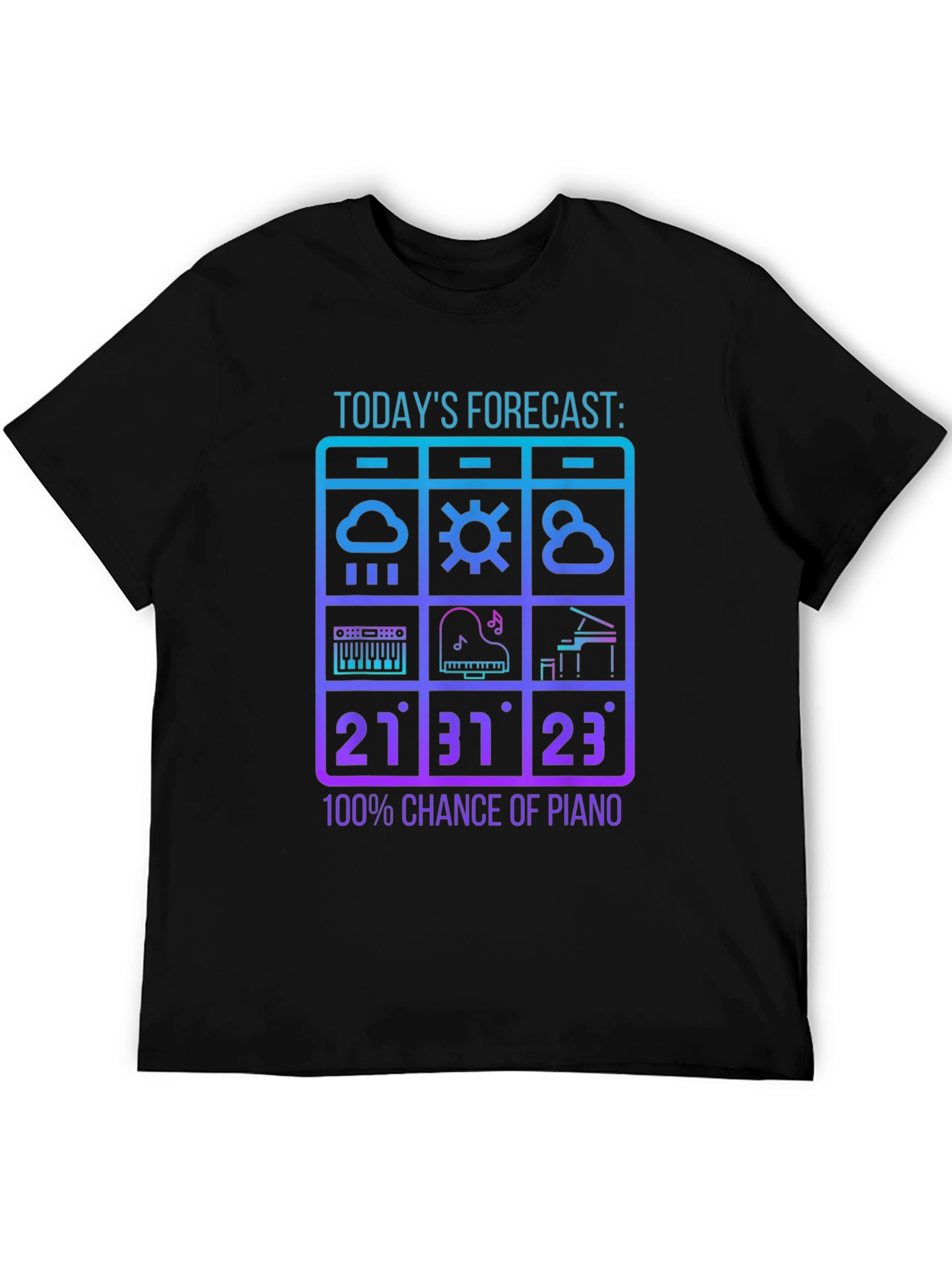 Piano Forecast T-Shirt: Music Lover Tee