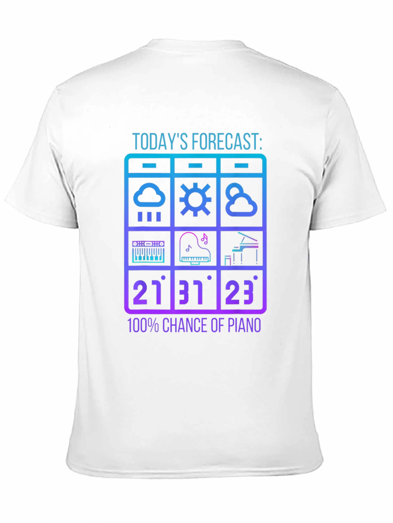 Piano Forecast T-Shirt: Music Lover Tee