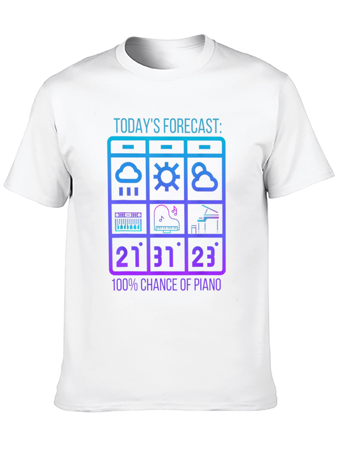 Piano Forecast T-Shirt: Music Lover Tee