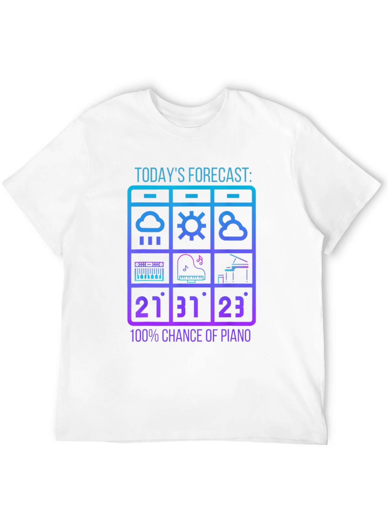 Piano Forecast T-Shirt: Music Lover Tee