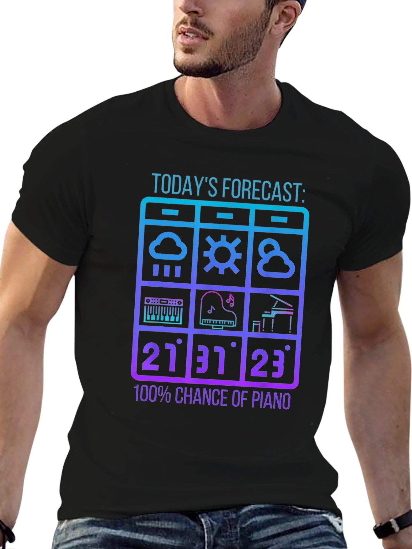 Piano Forecast T-Shirt: Music Lover Tee