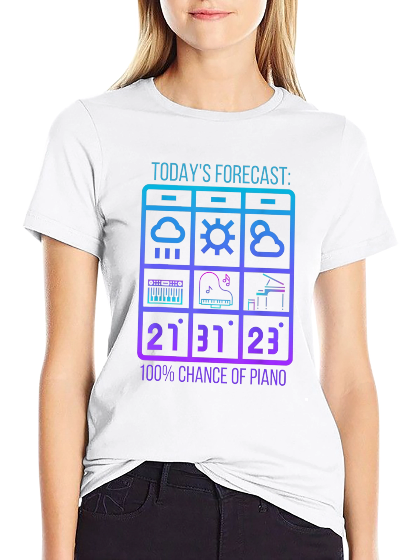 Piano Forecast T-Shirt: Music Lover Tee