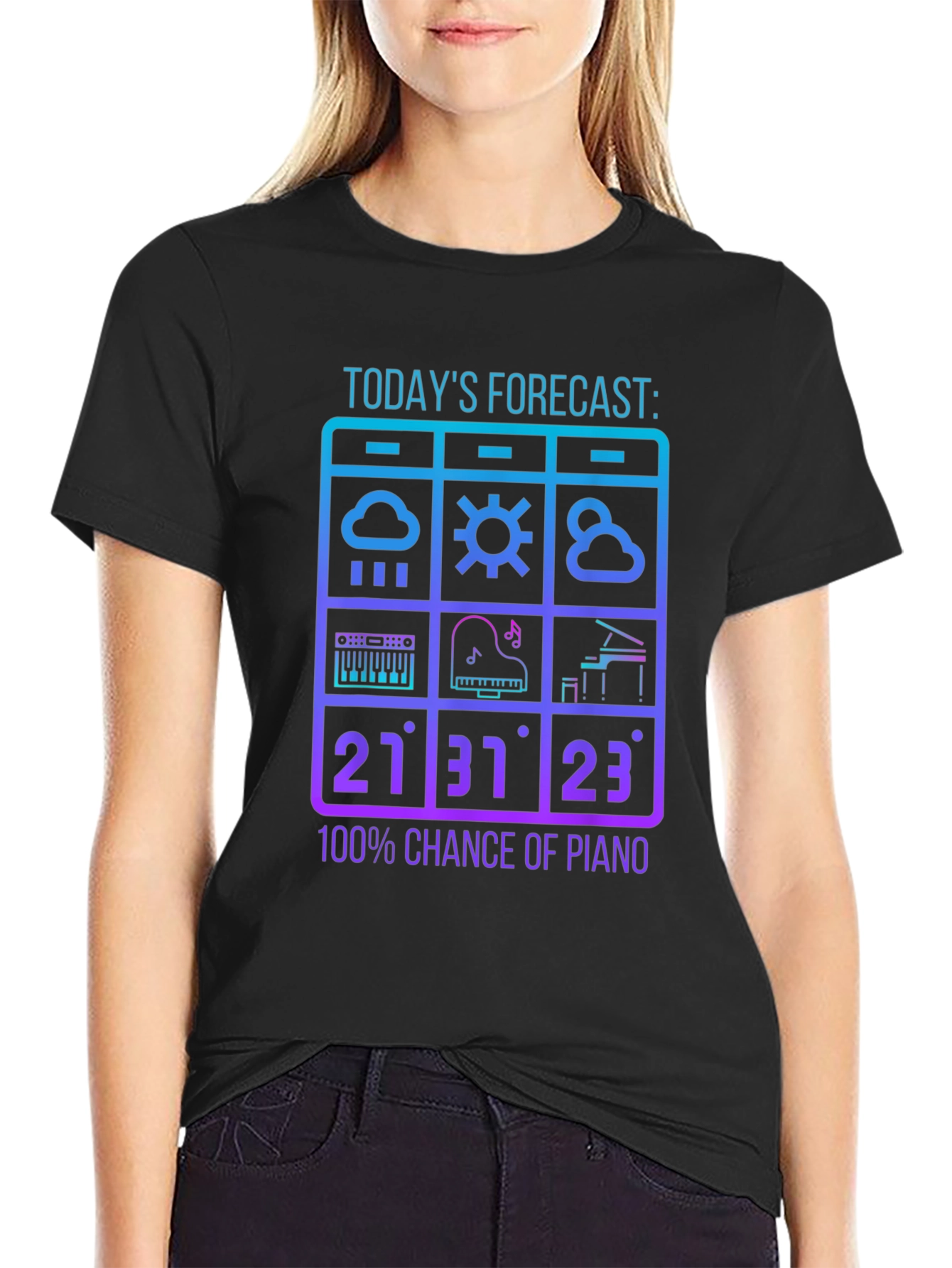Piano Forecast T-Shirt: Music Lover Tee