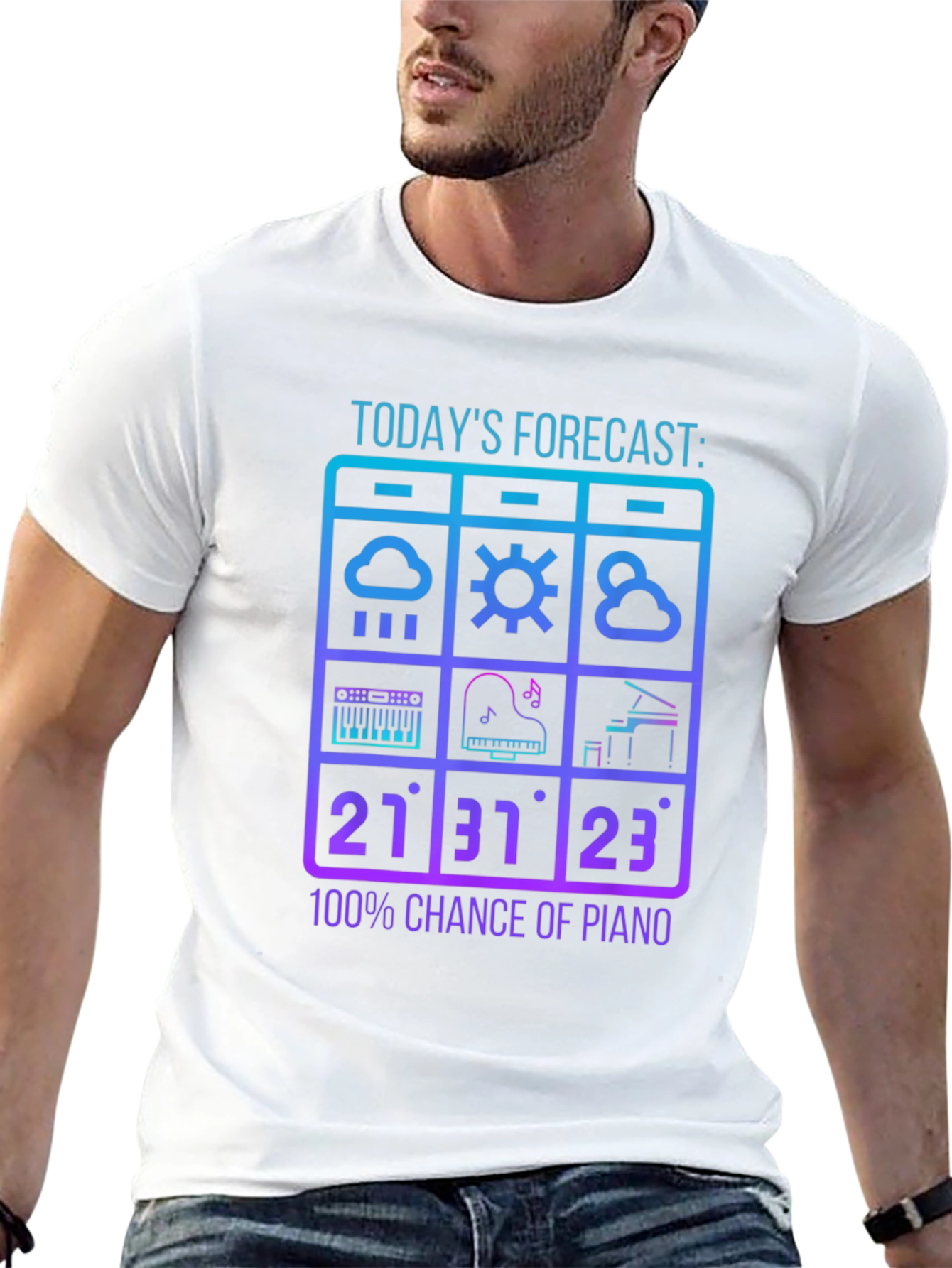 Piano Forecast T-Shirt: Music Lover Tee