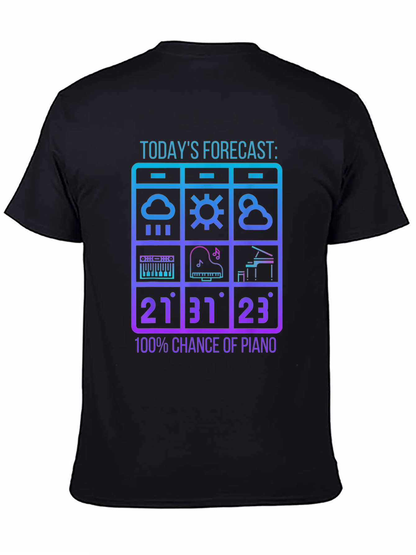 Piano Forecast T-Shirt: Music Lover Tee