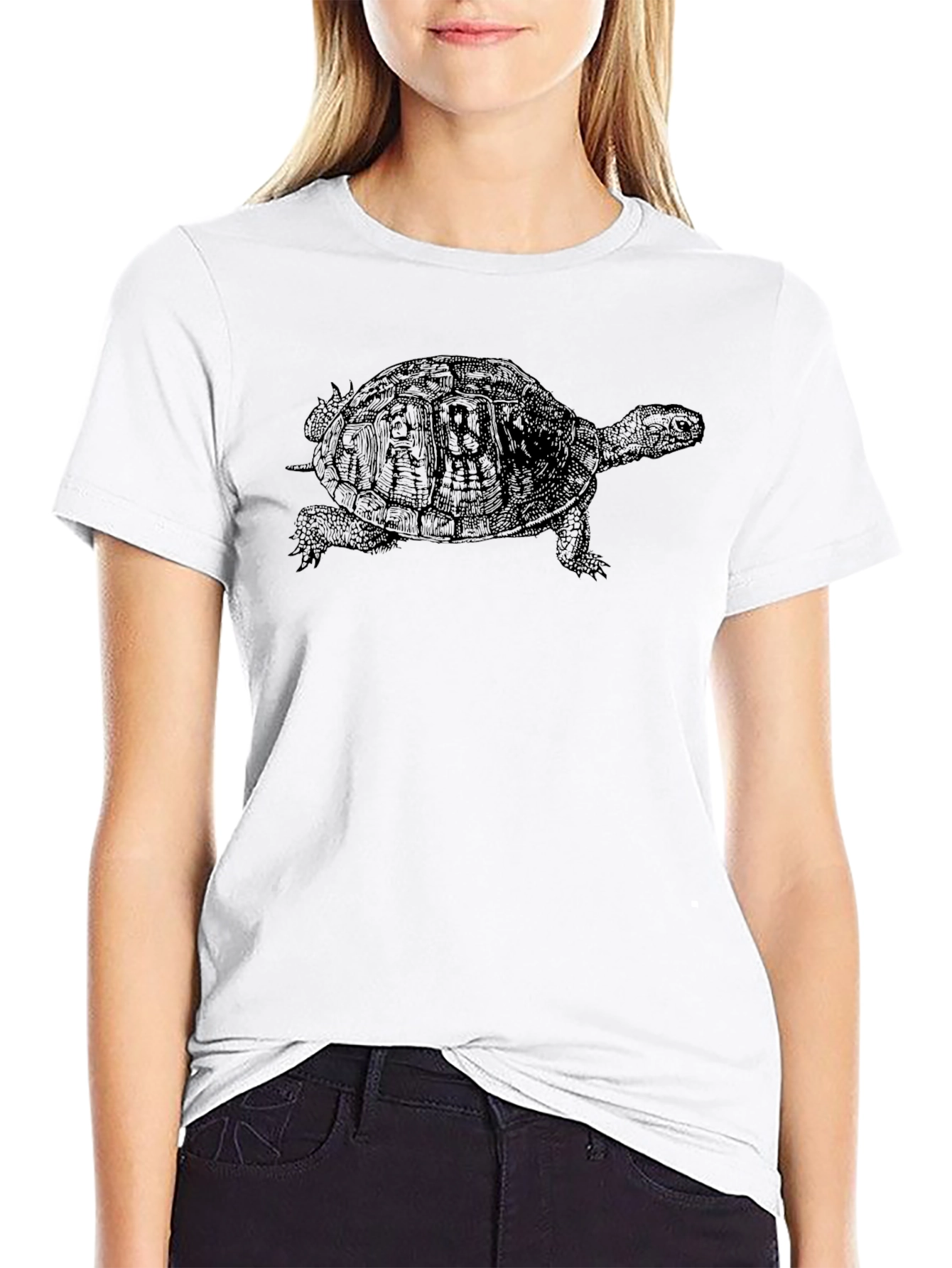 Turtle Graphic Tee - Black Comfort Fit Shirt