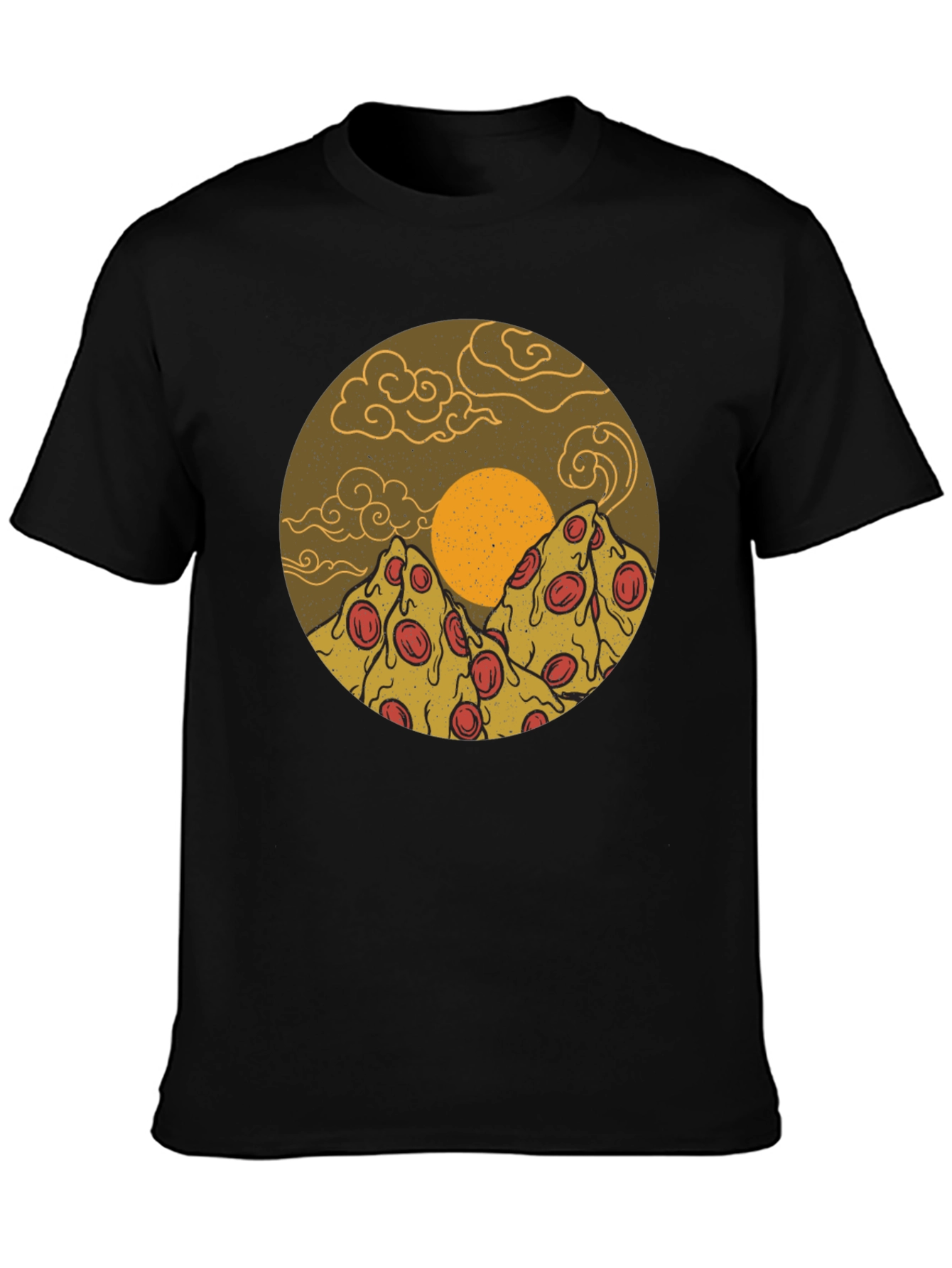 Pizza Mountain Graphic Tee - Novelty Design