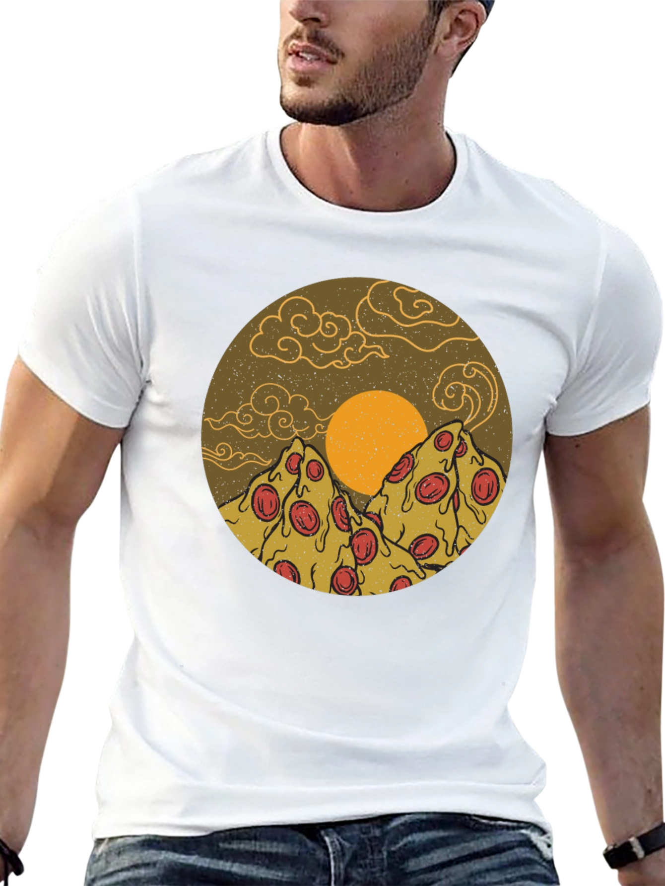 Pizza Mountain Graphic Tee - Novelty Design