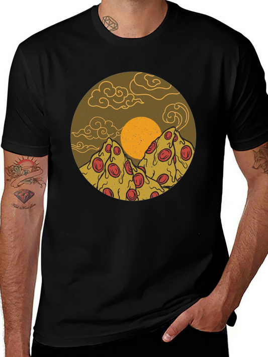 Pizza Mountain Graphic Tee - Novelty Design
