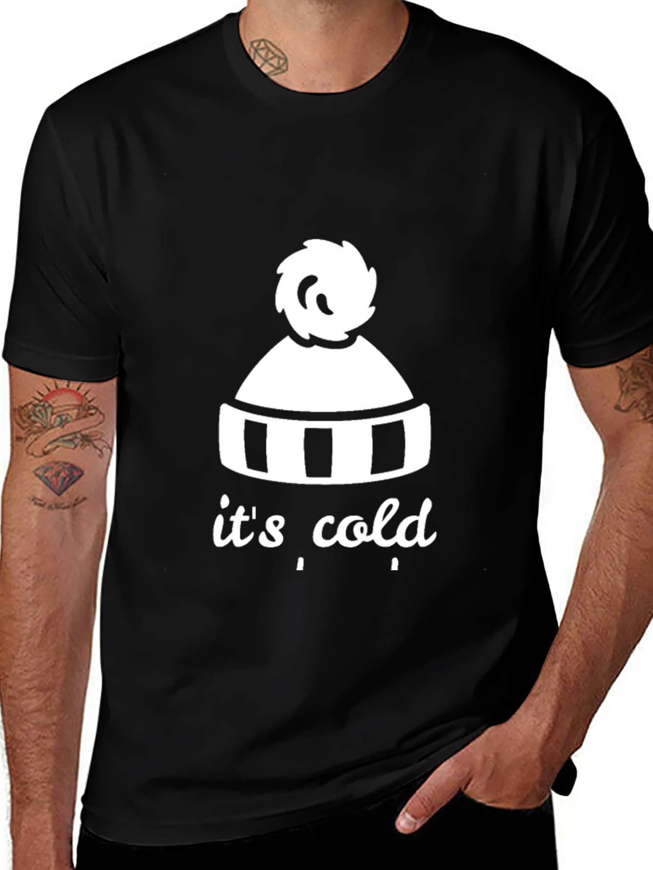 Its Cold Beanie Graphic Tee
