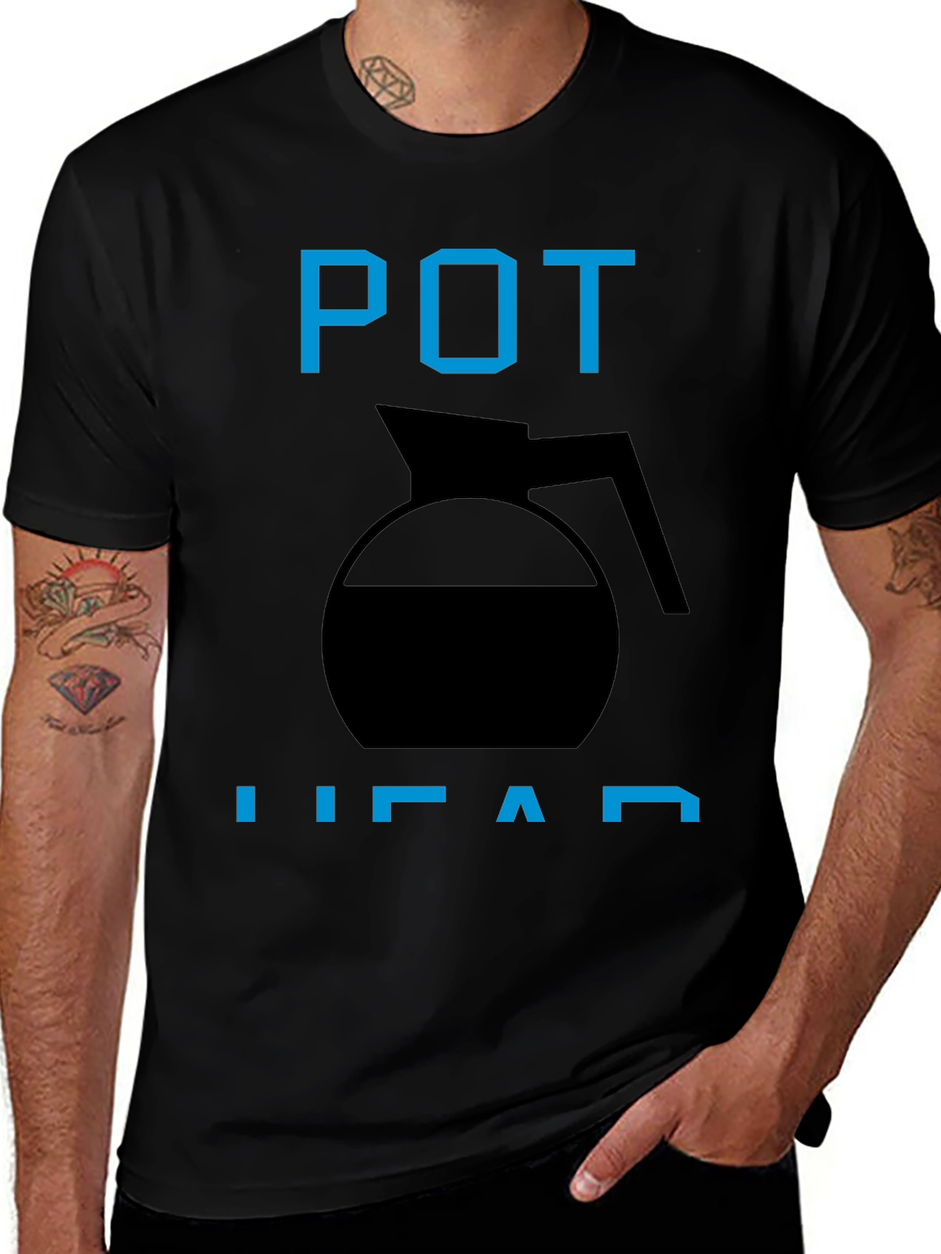 Pot Head Black Graphic Tee