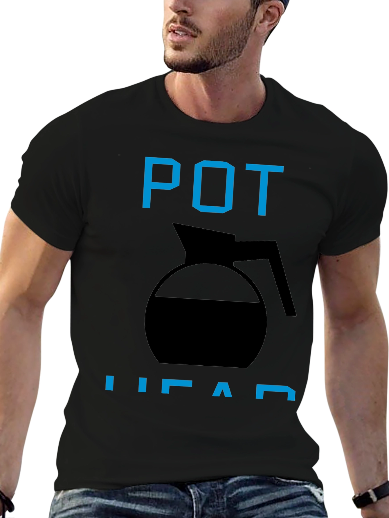 Pot Head Black Graphic Tee
