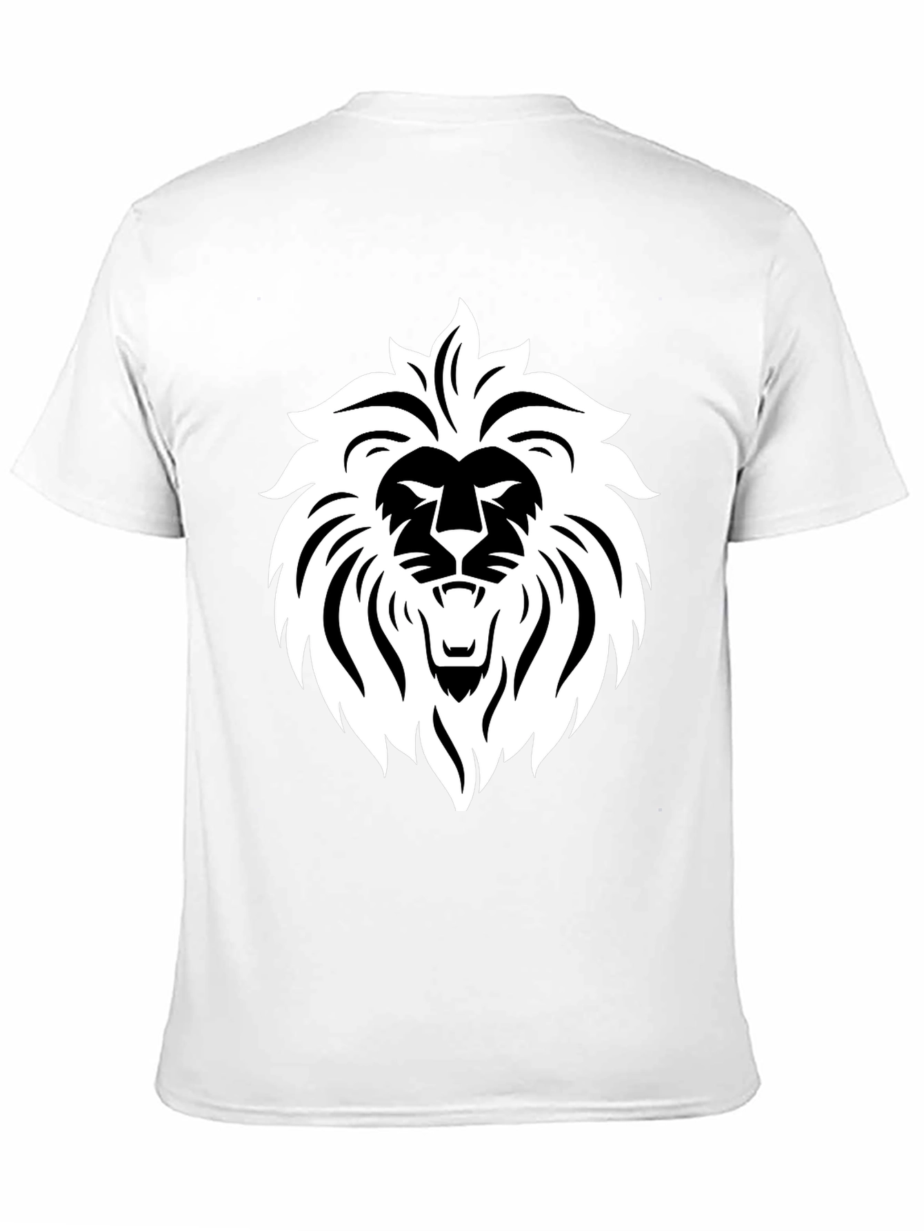 Bold Lion Graphic Tee - Black Cotton Blend