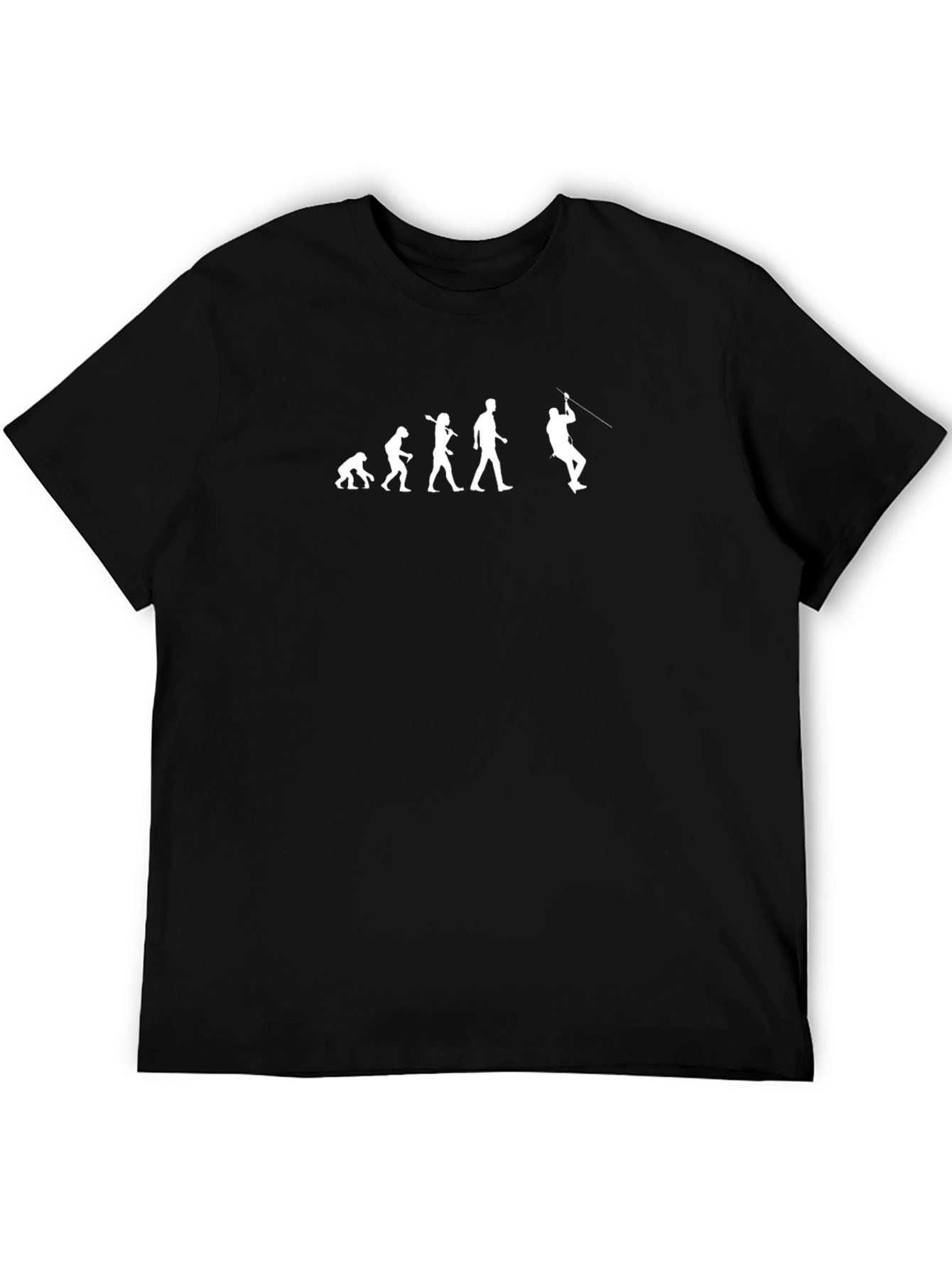 Evolution of Ziplining Graphic Tee - Black Cotton