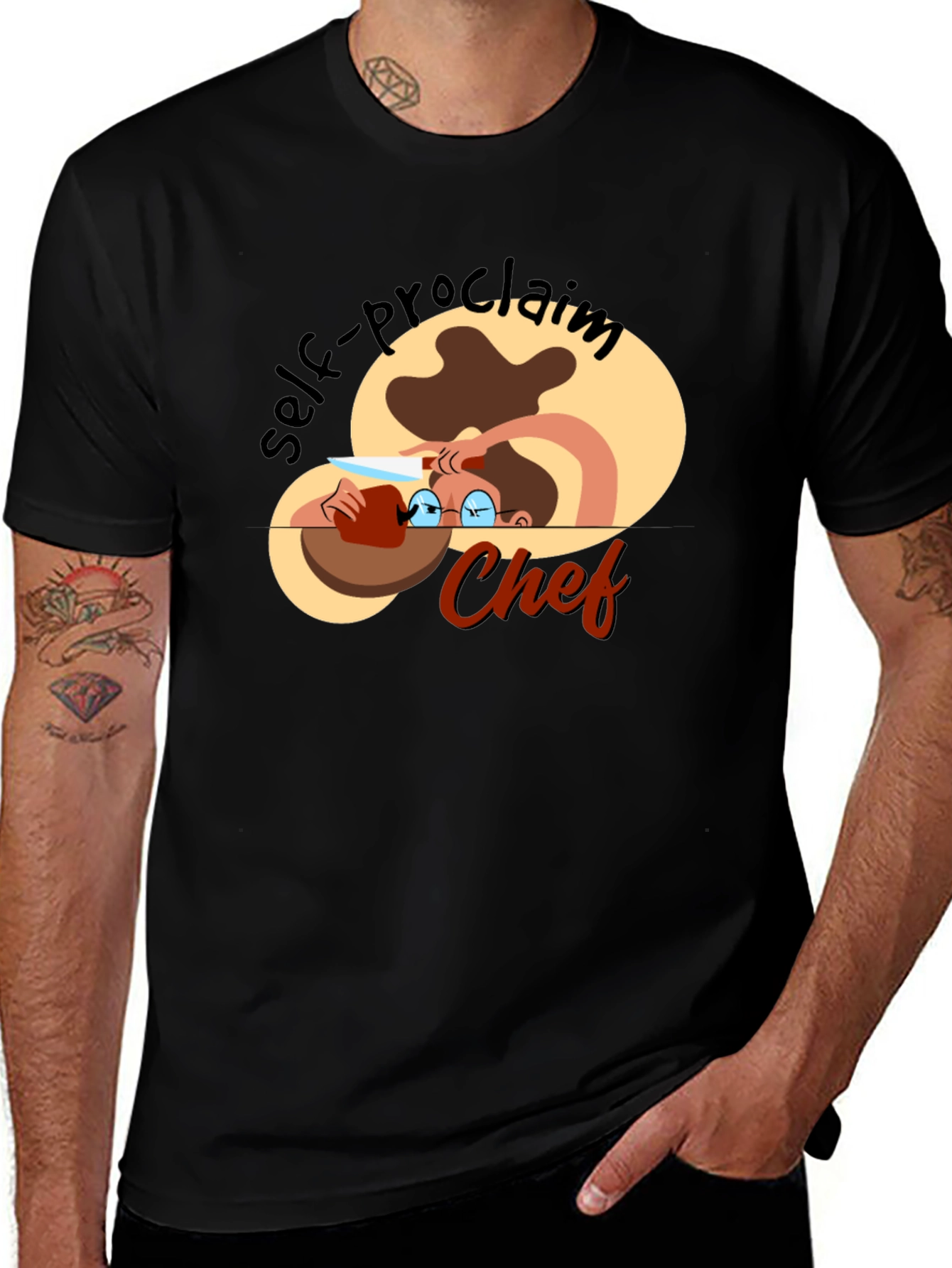 Self-Proclaimed Chef Black T-Shirt