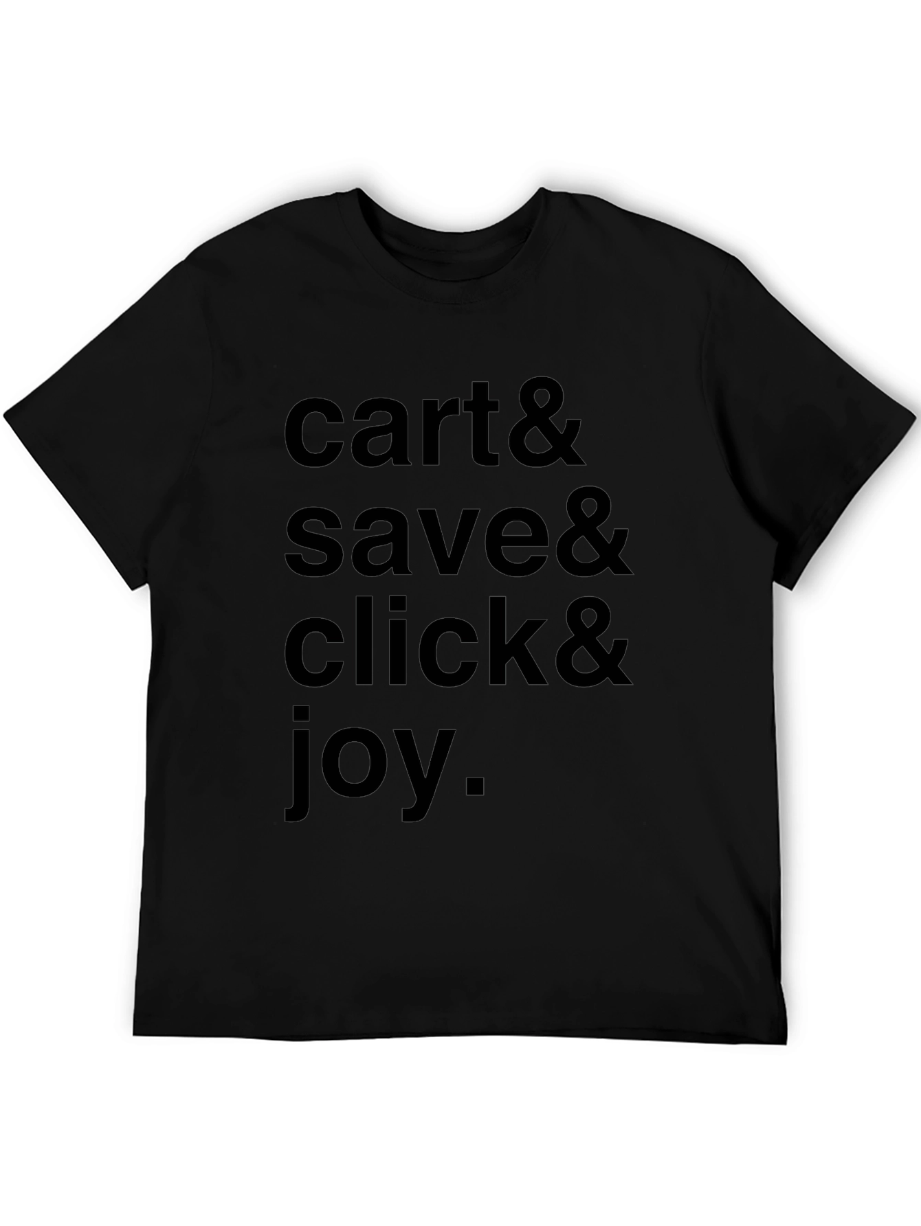 Cart Save Click & Joy Black Graphic Tee
