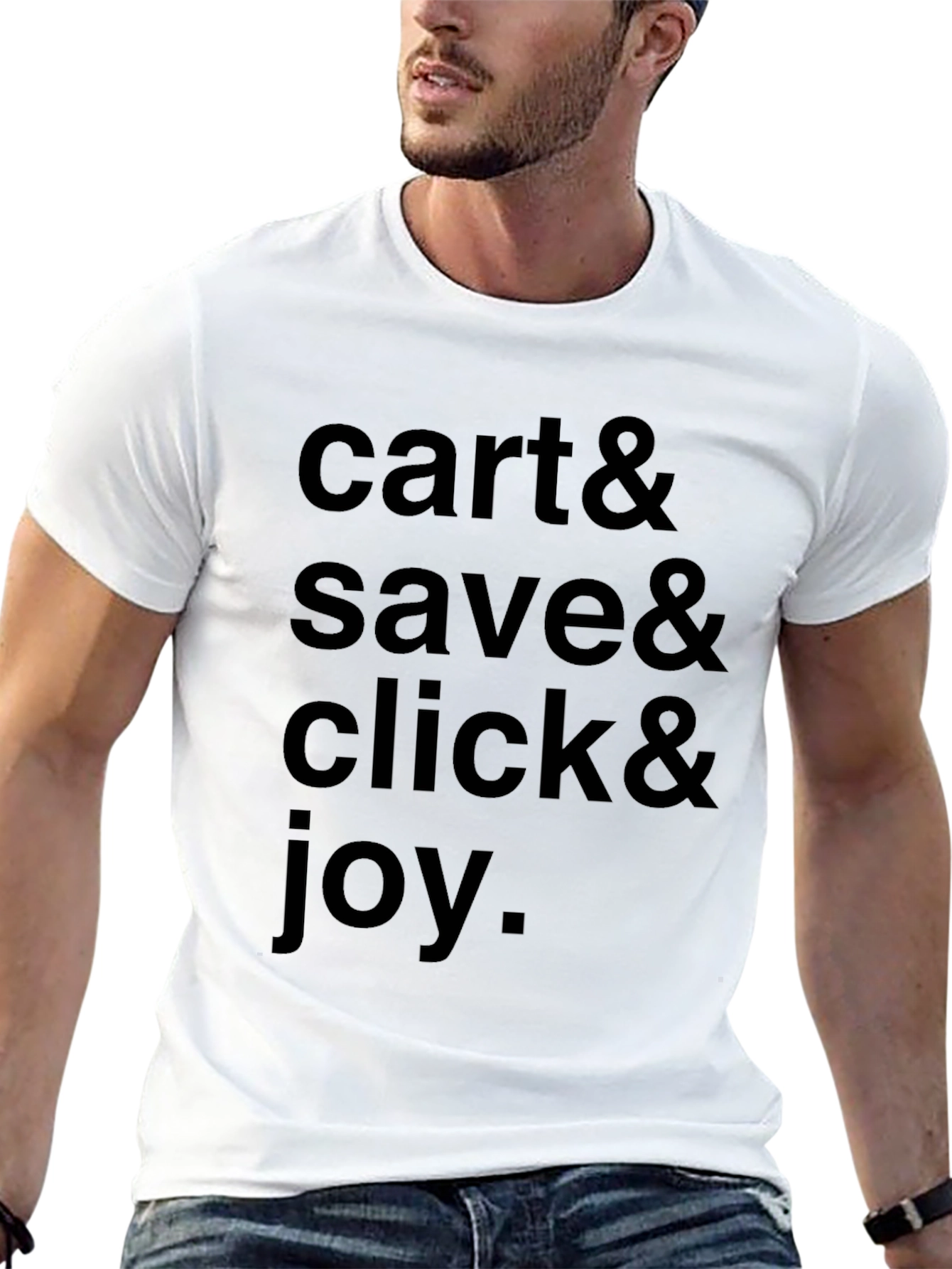 Cart Save Click & Joy Black Graphic Tee