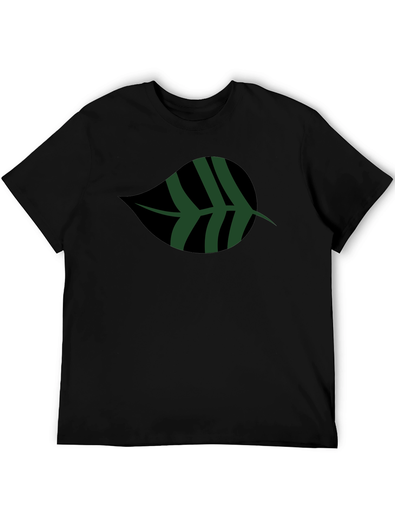 Leaf Graphic Black T-Shirt | Casual Style