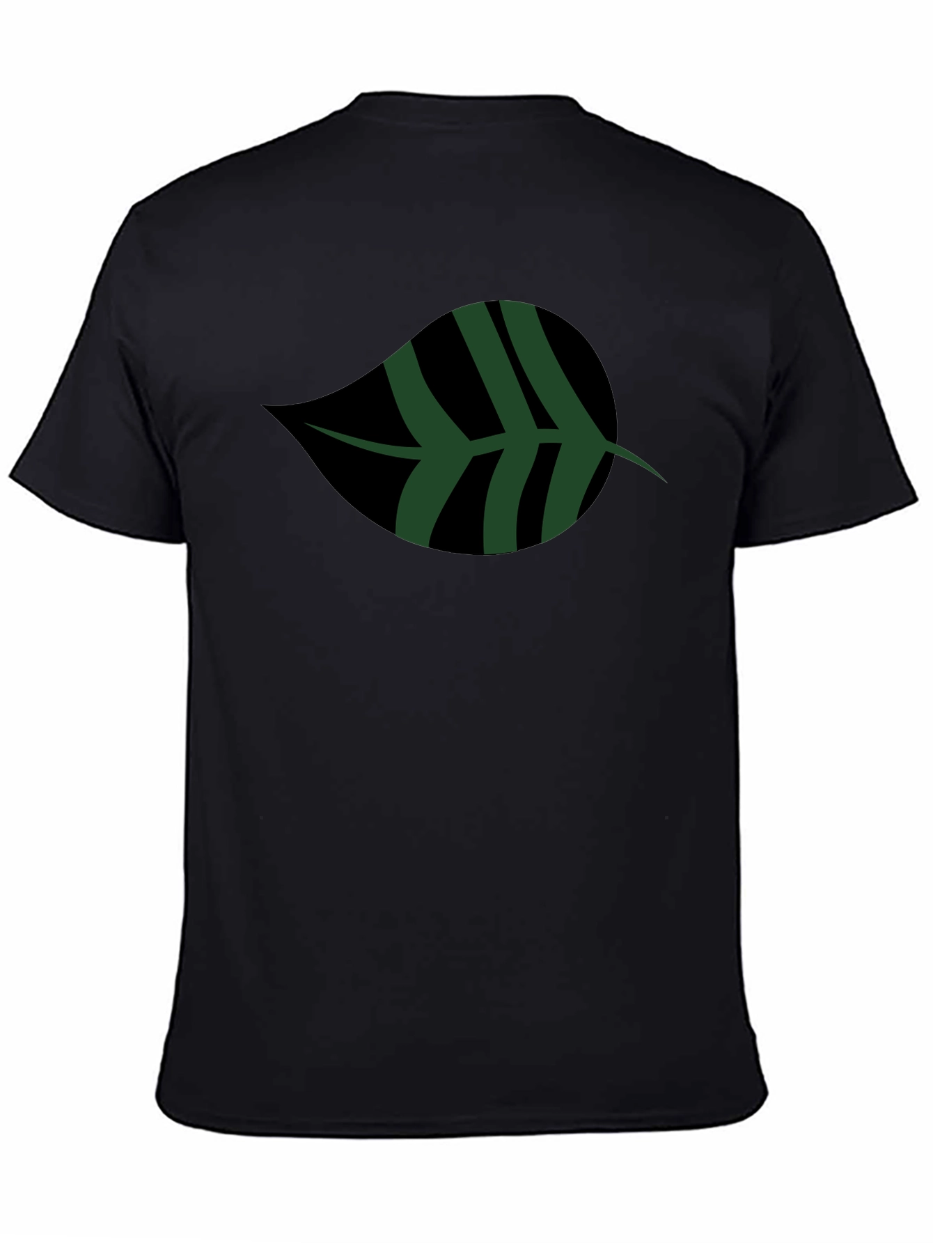 Leaf Graphic Black T-Shirt | Casual Style