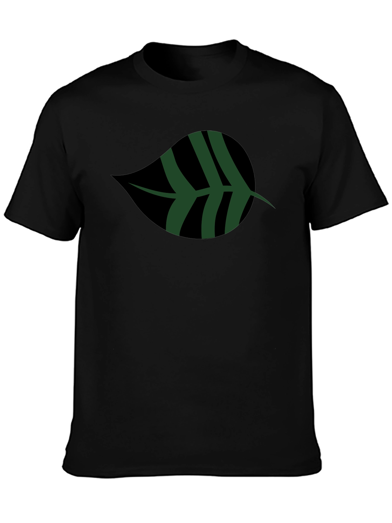 Leaf Graphic Black T-Shirt | Casual Style
