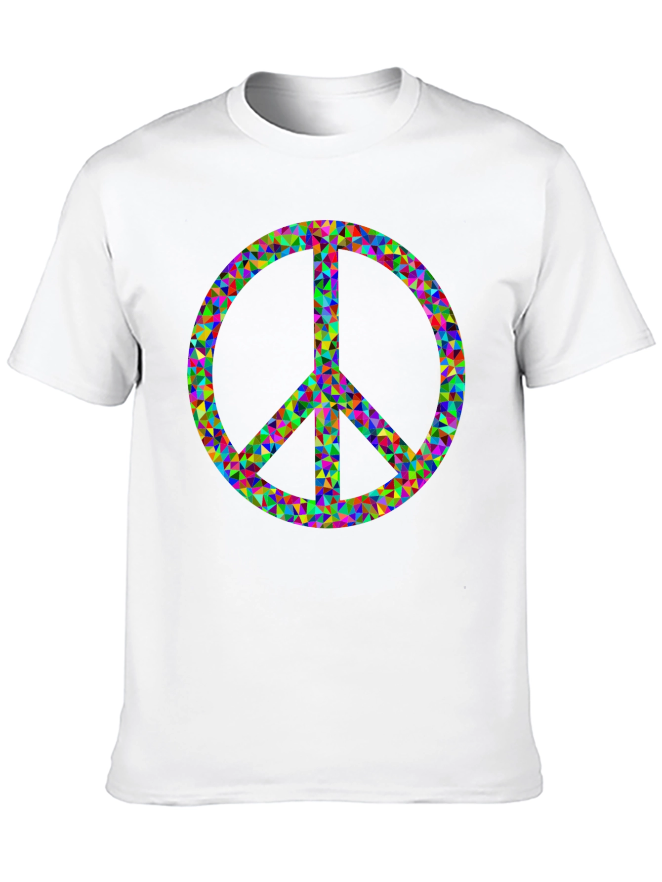 Peace Sign Graphic Tee - Black Cotton Comfort