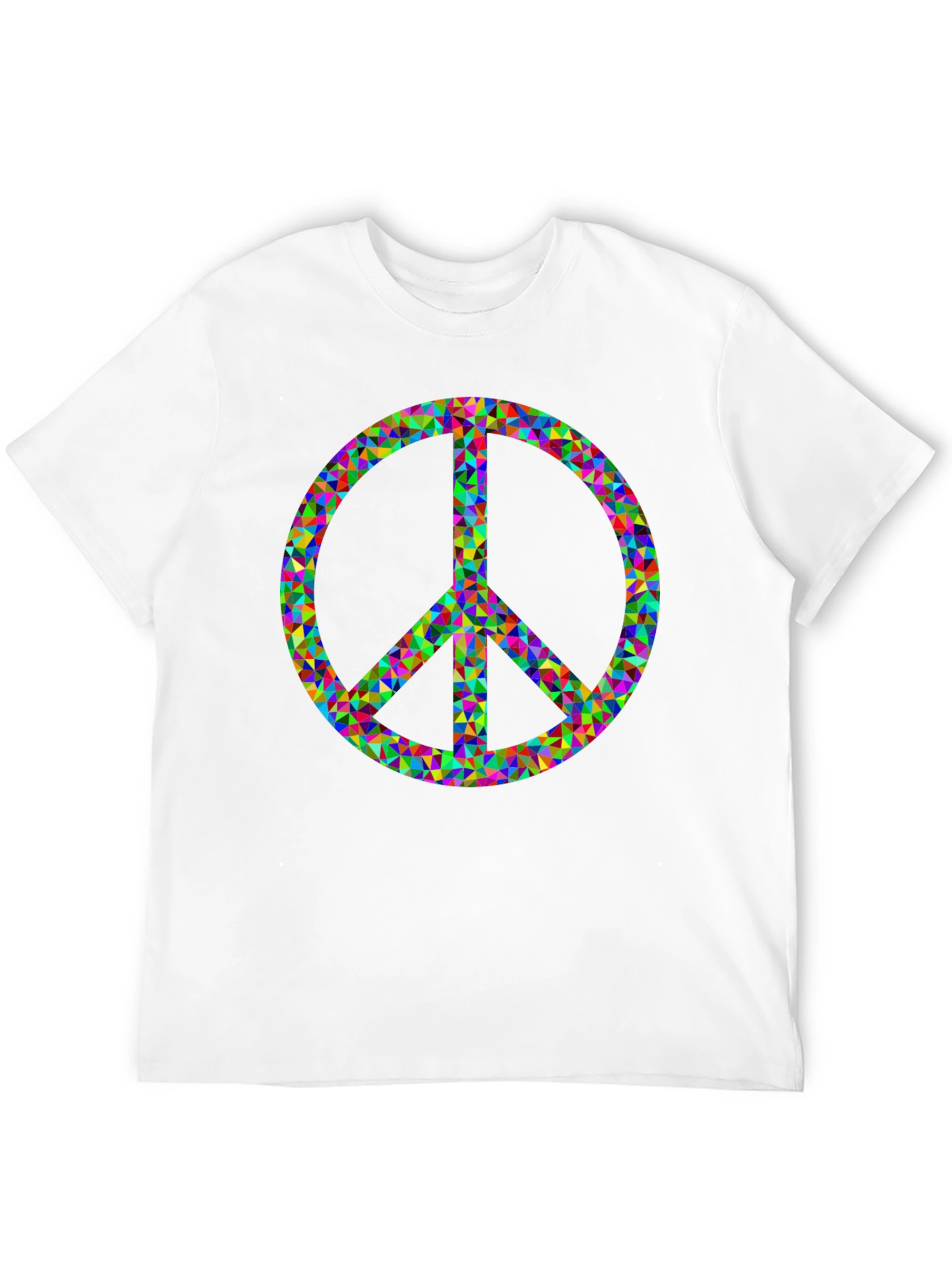 Peace Sign Graphic Tee - Black Cotton Comfort
