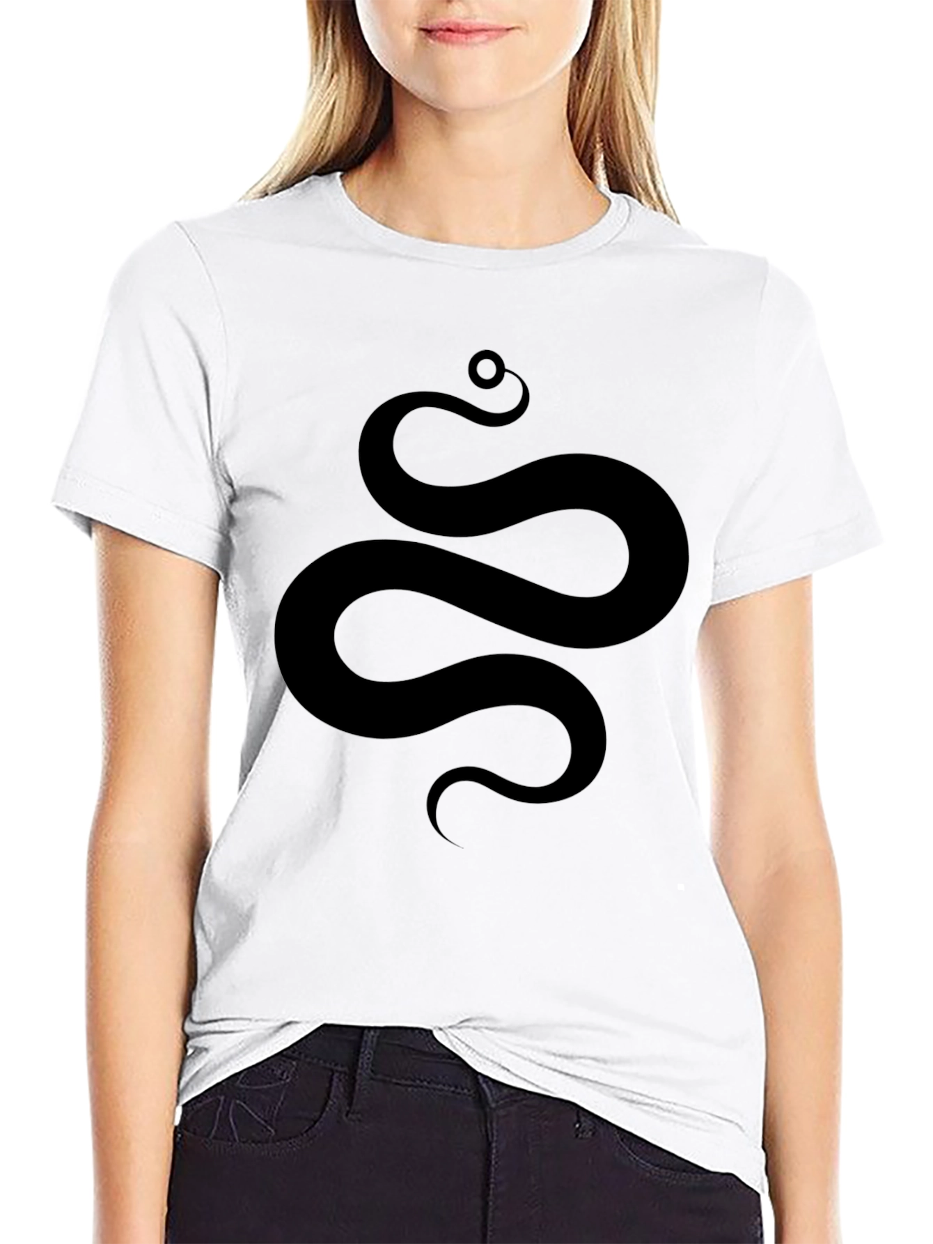 Serpentine Graphic Tee - Sleek Snake Design Soft Cotton