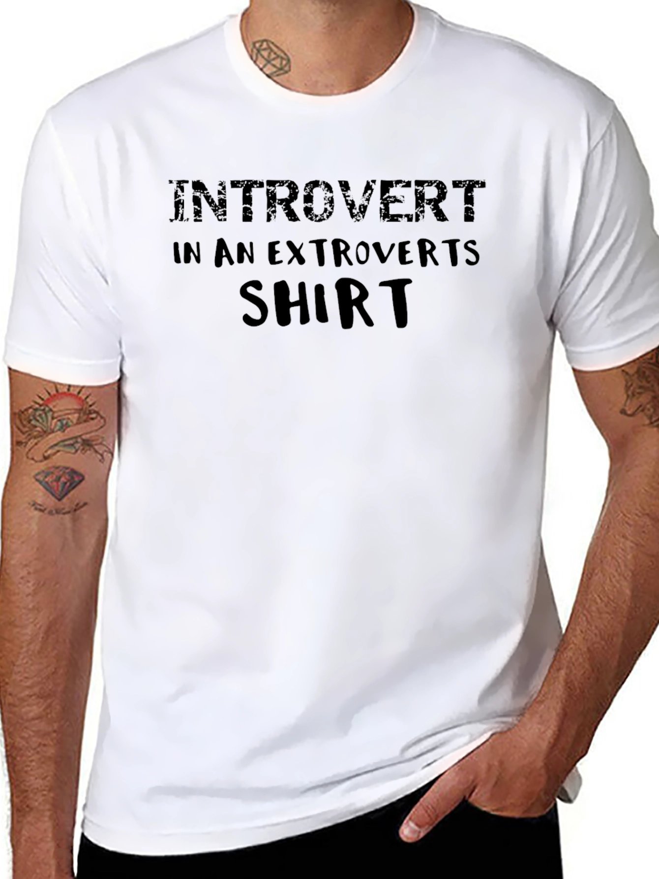 Introvert in an Extroverts Shirt - Funny Graphic Tee