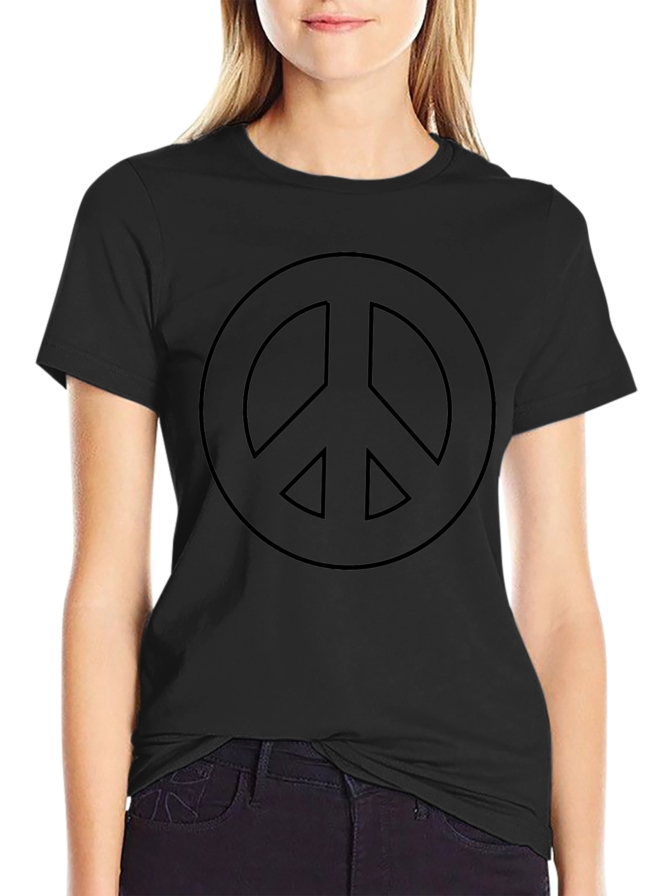 Peace Symbol Black T-Shirt - Soft & Comfortable