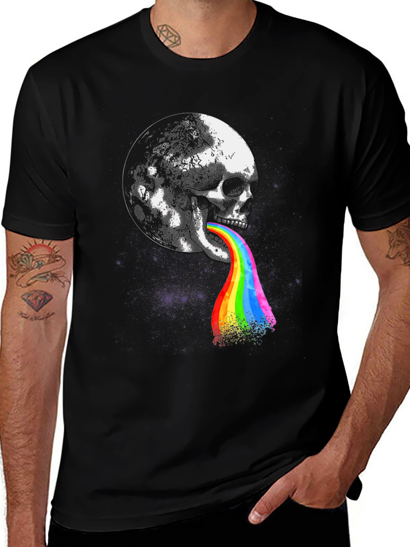 Skull Moon Rainbow T-Shirt