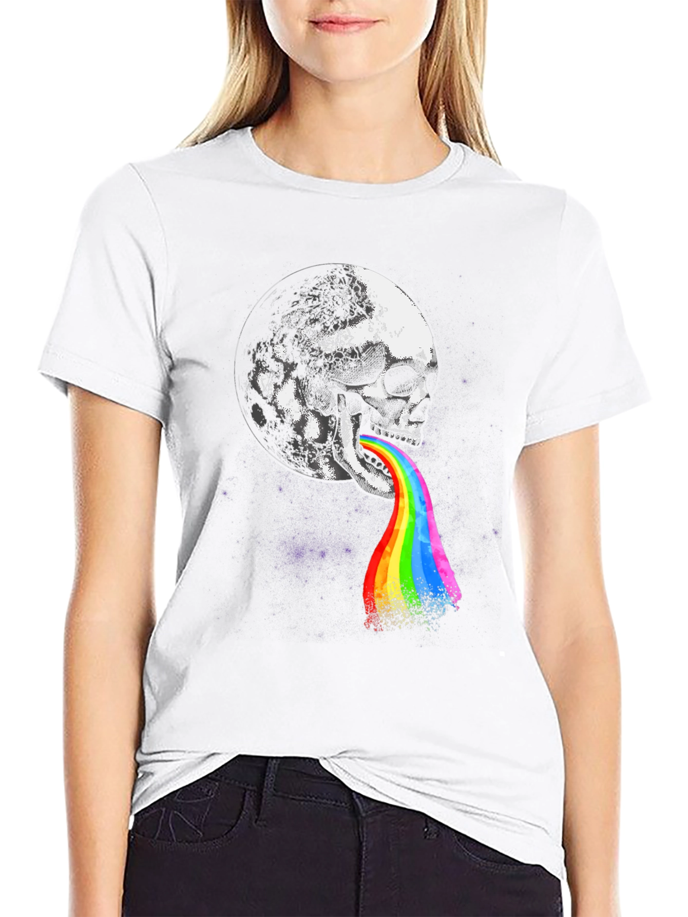 Skull Moon Rainbow T-Shirt