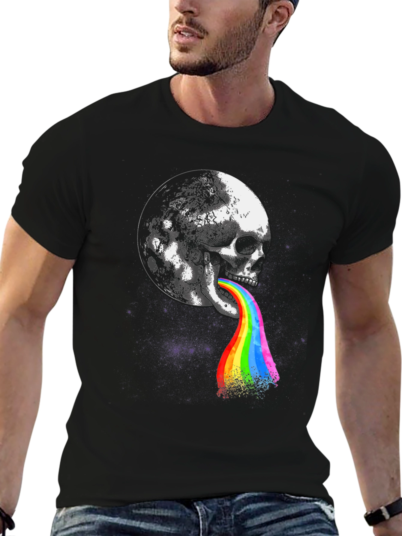 Skull Moon Rainbow T-Shirt