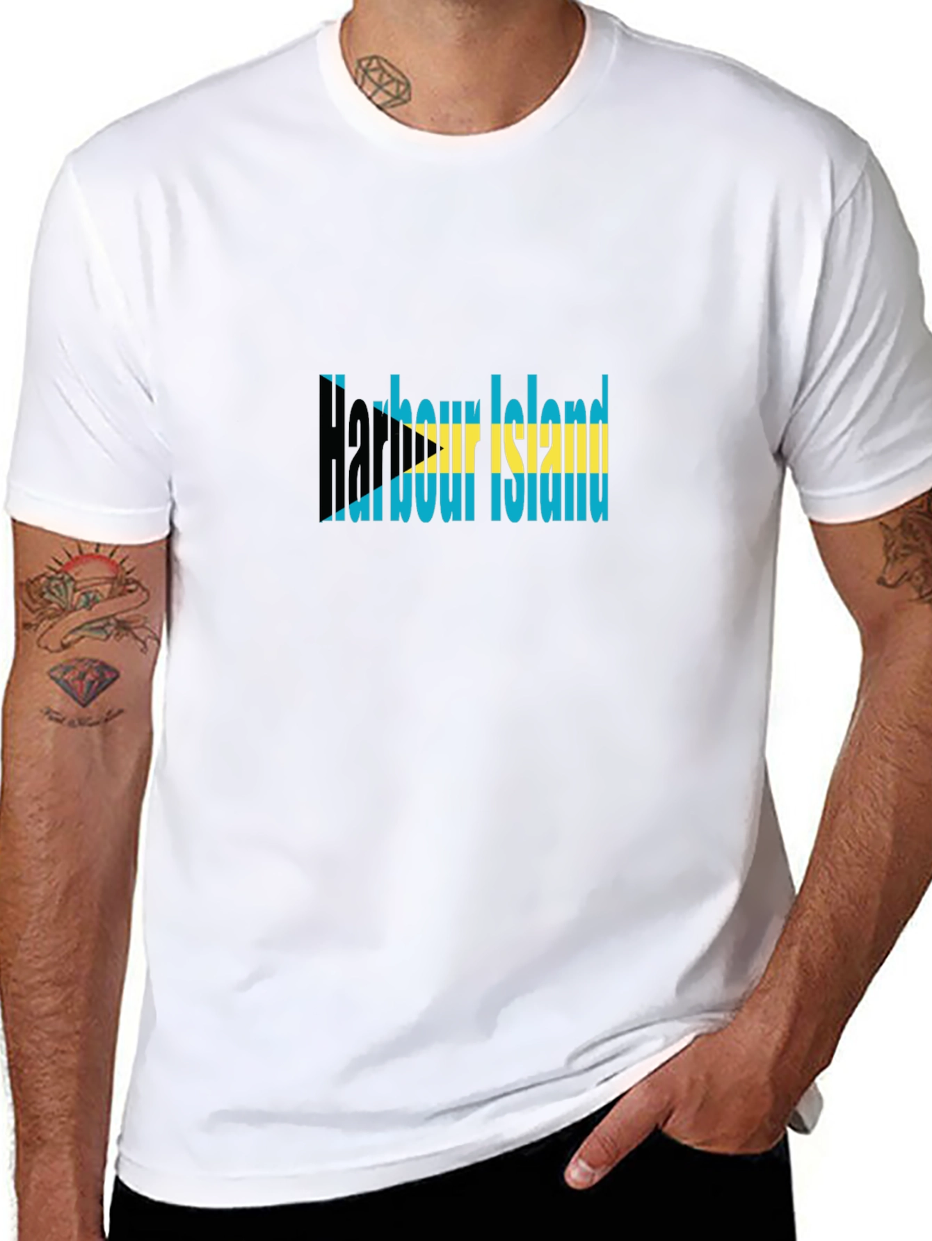 Harbour Island Bahamas Flag Graphic Tee