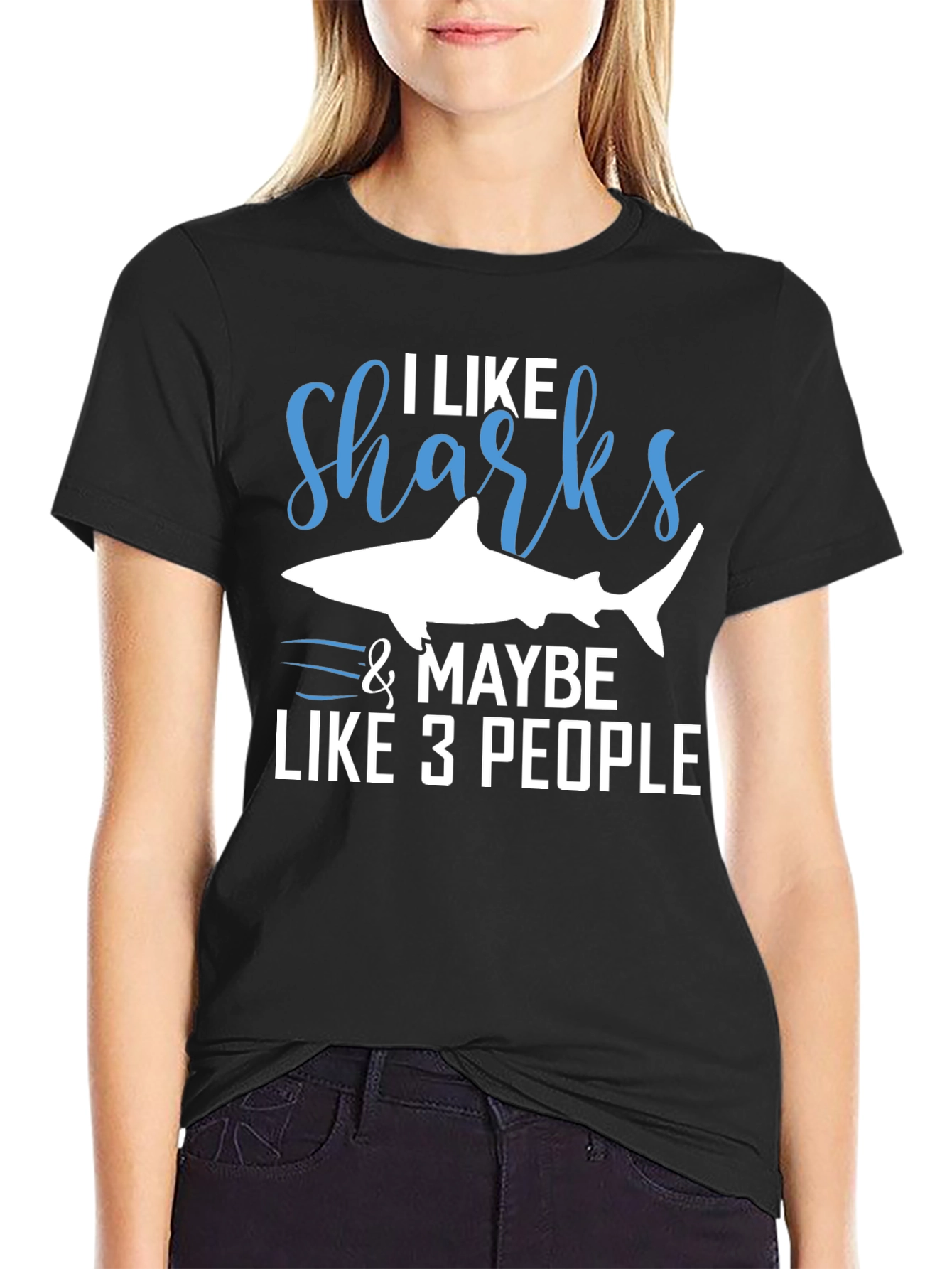 I Like Sharks & Maybe 3 People Graphic Tee