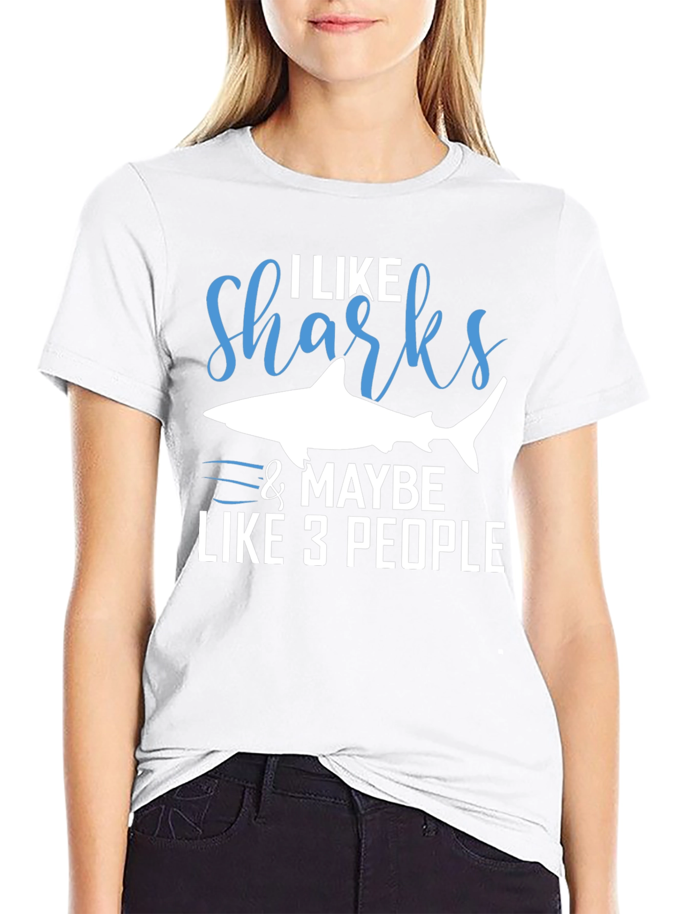 I Like Sharks & Maybe 3 People Graphic Tee