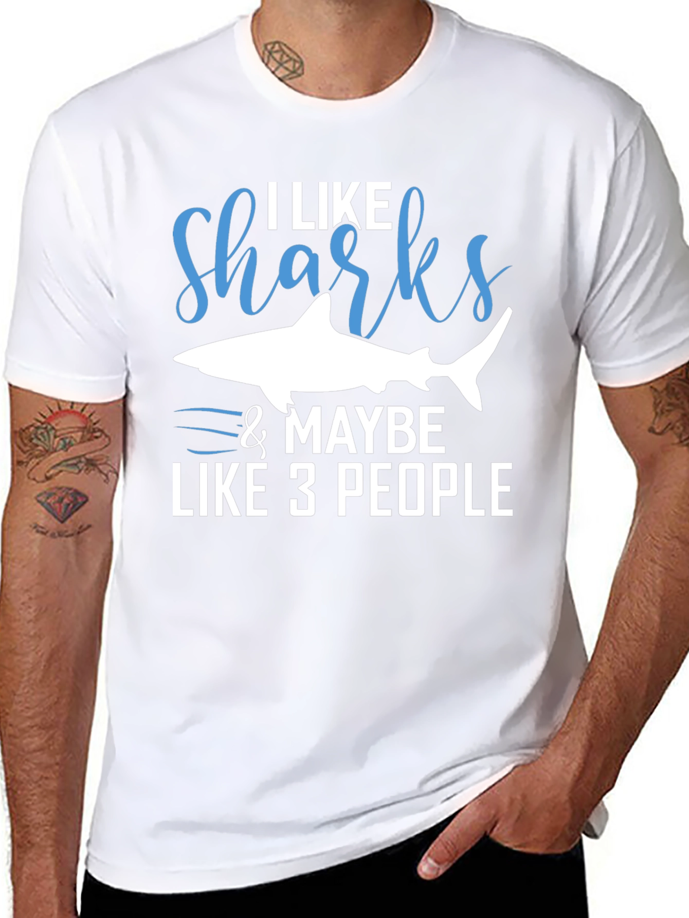 I Like Sharks & Maybe 3 People Graphic Tee