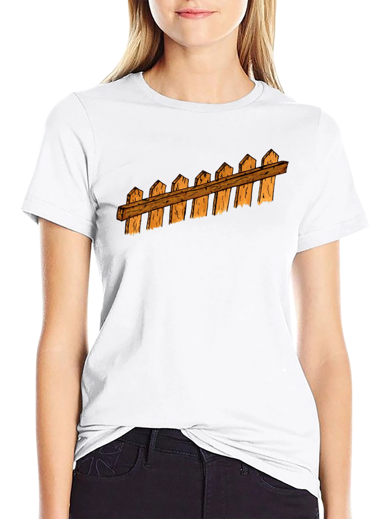 Fence Graphic Black T-Shirt
