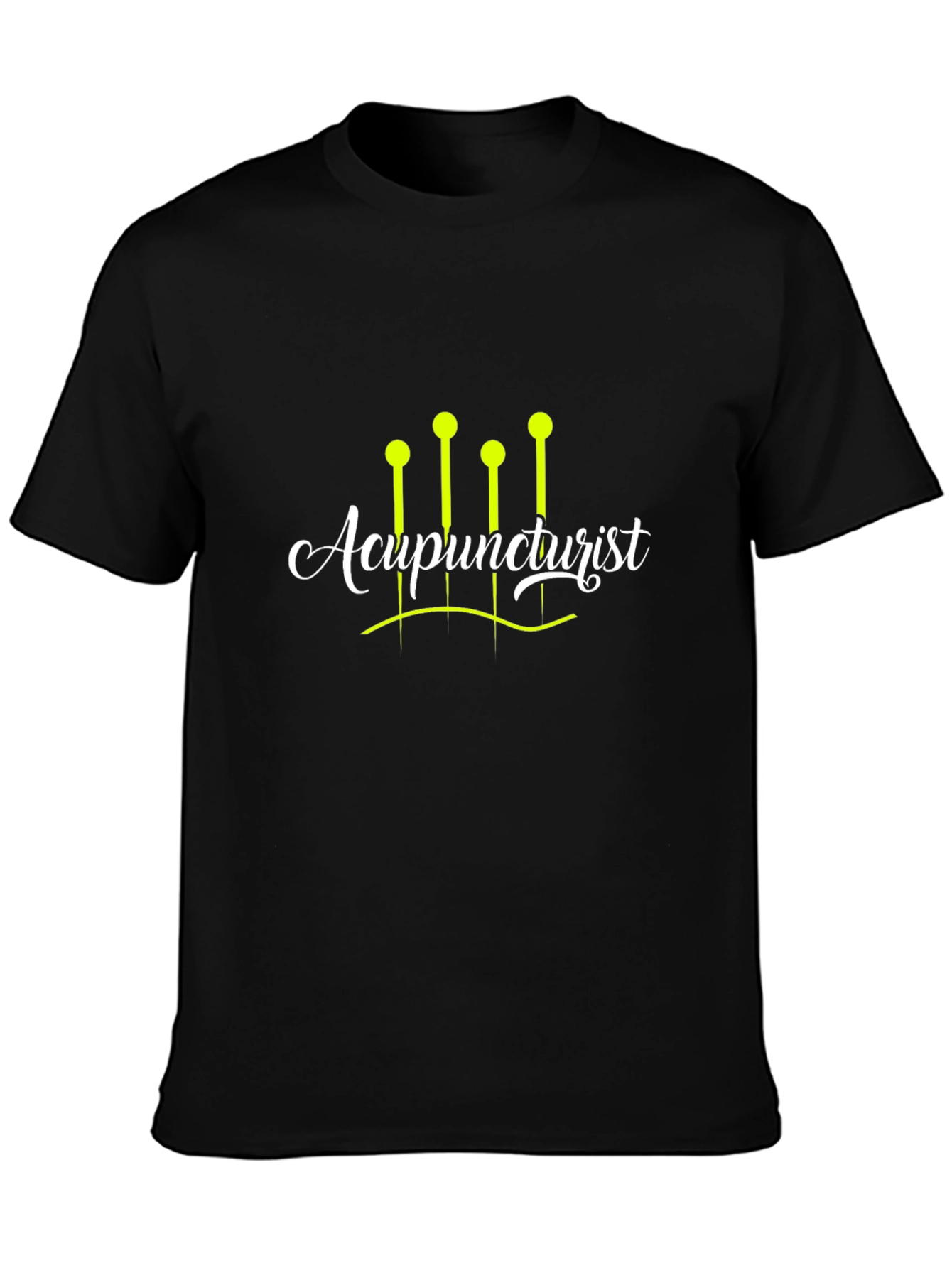 Acupuncturist Graphic Tee - Black Cotton Comfort